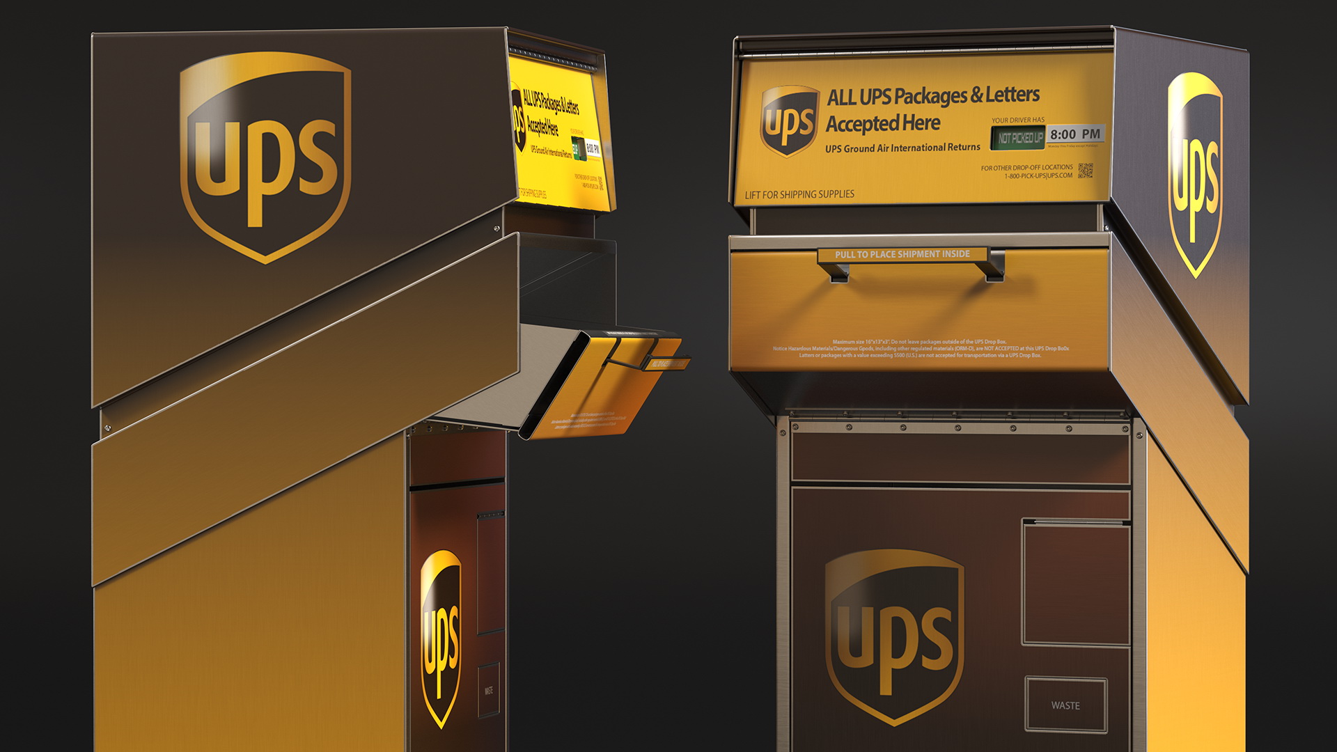 3D model UPS Package Drop Box