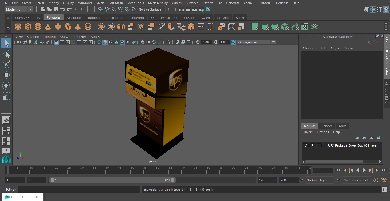 3D model UPS Package Drop Box