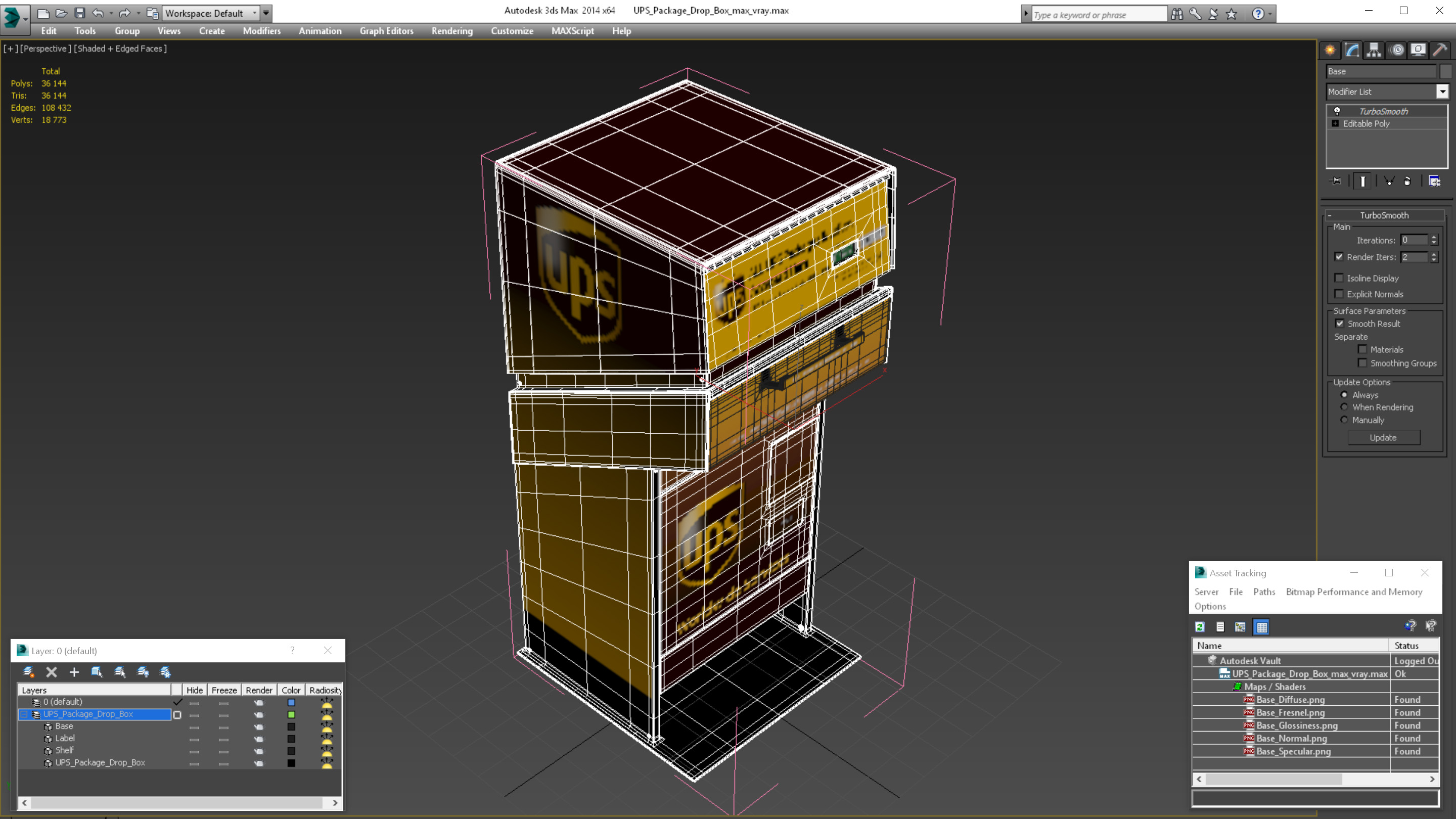 3D model UPS Package Drop Box