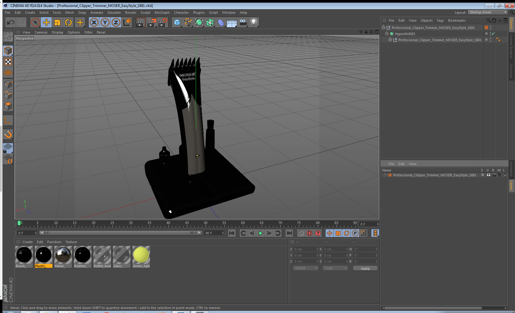 Professional Clipper Trimmer MOSER EasyStyle 1881 3D model