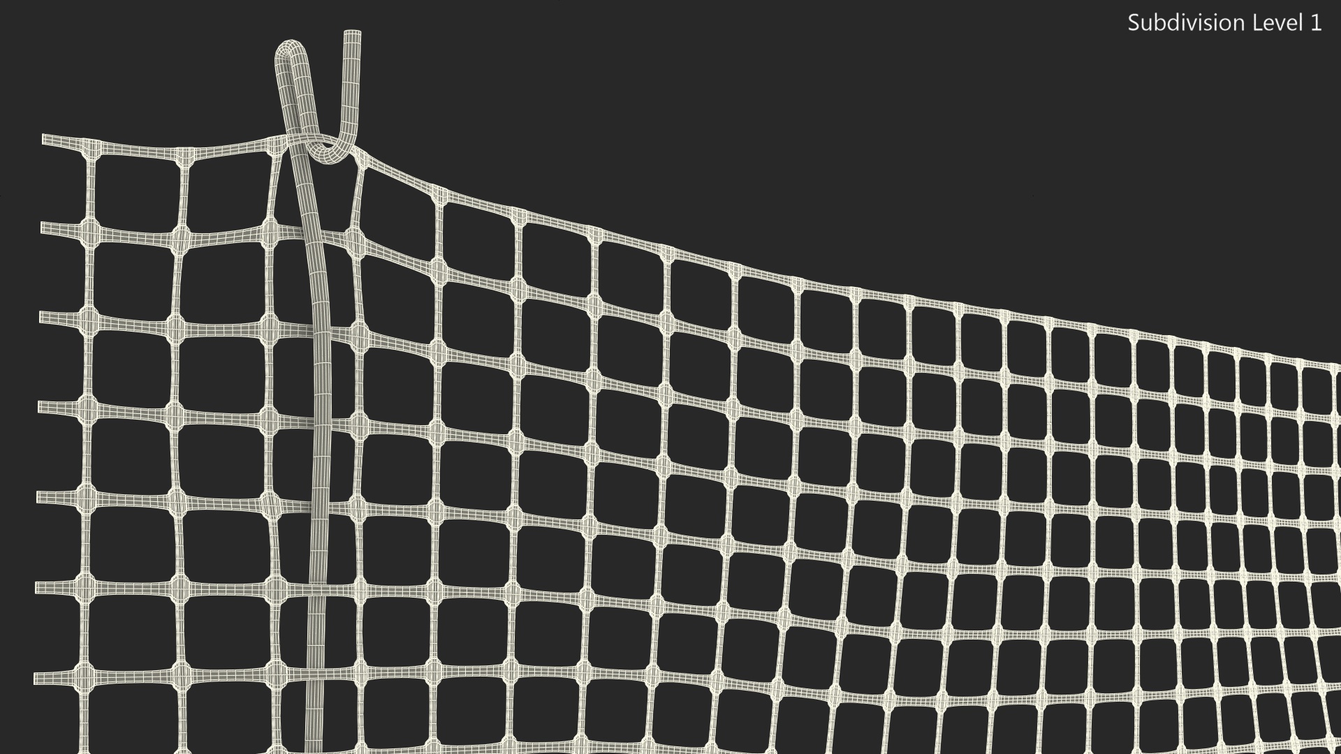 3D Barrier Mesh Fence Line model