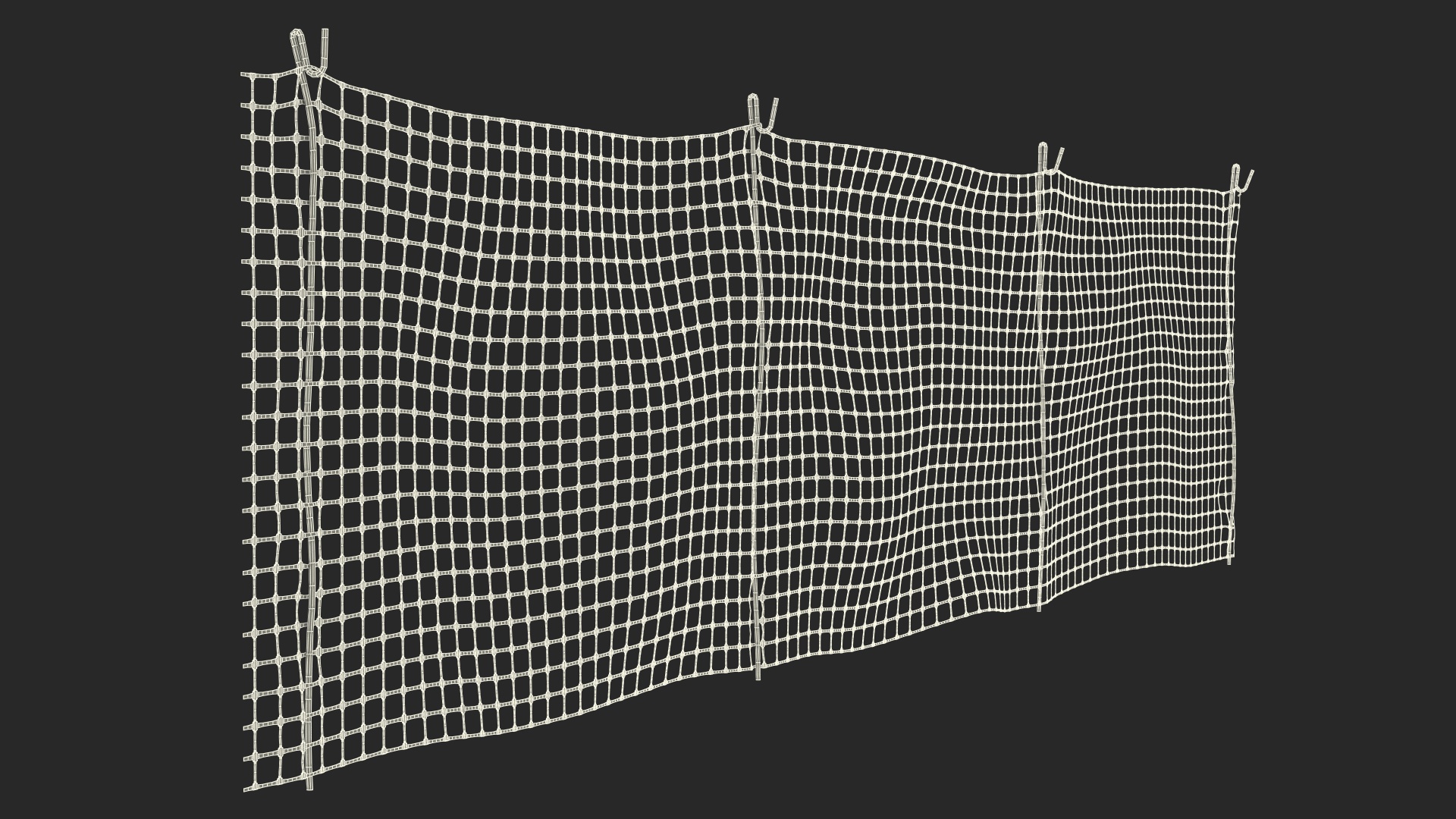 3D Barrier Mesh Fence Line model