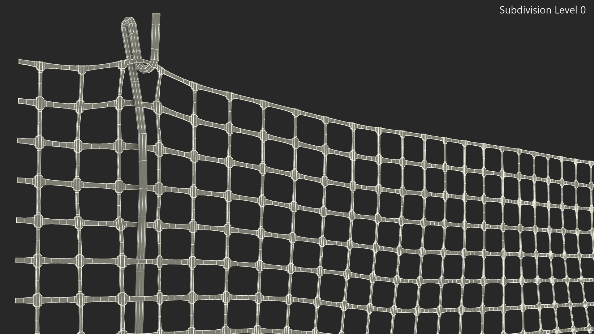 3D Barrier Mesh Fence Line model
