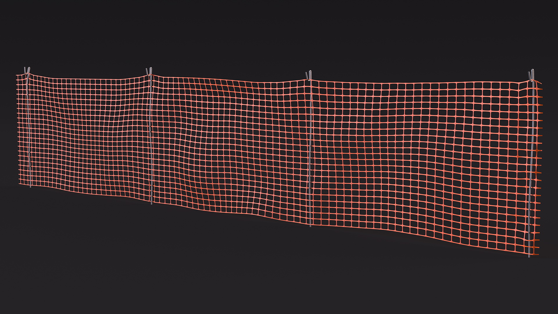 3D Barrier Mesh Fence Line model