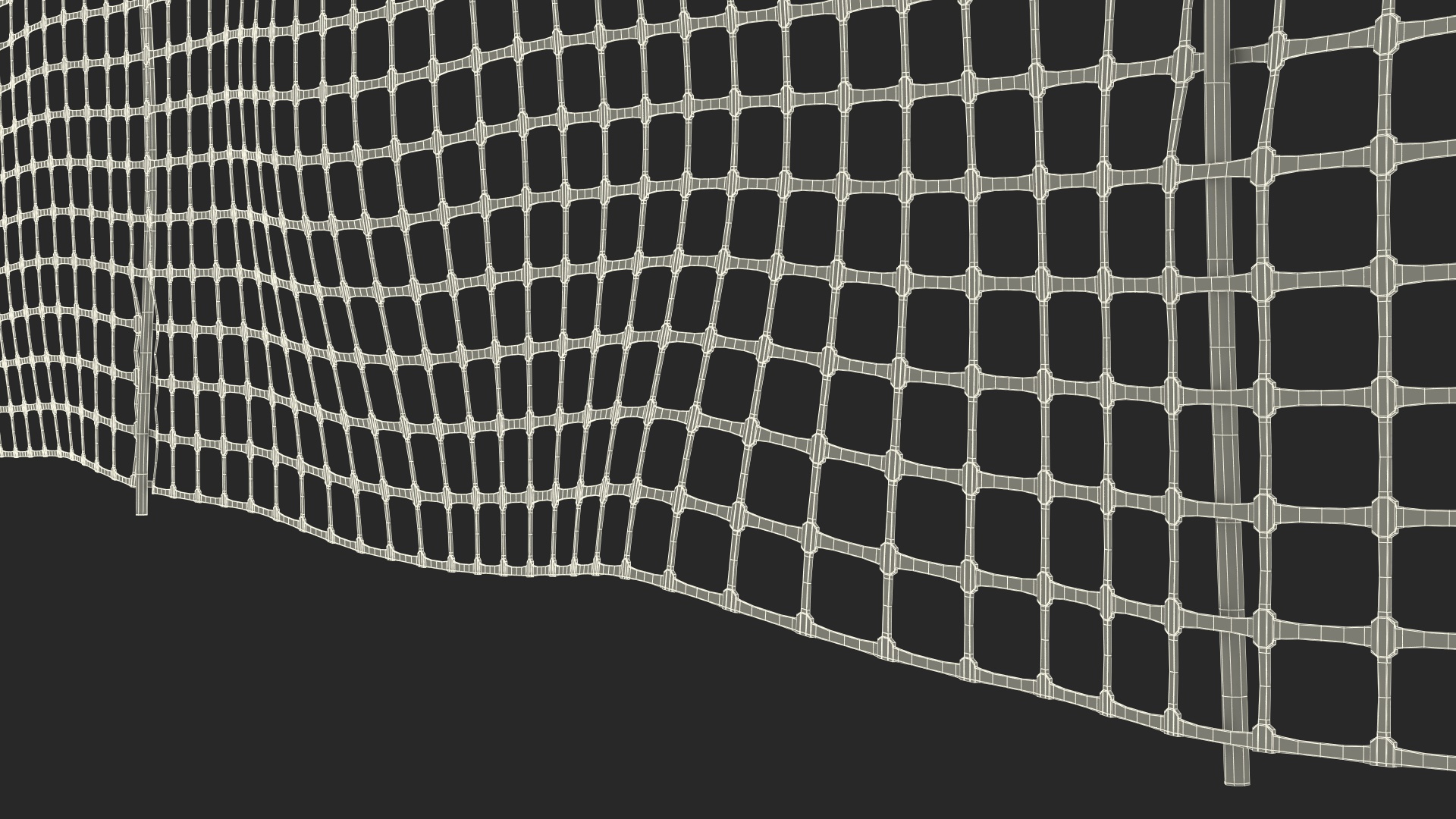 3D Barrier Mesh Fence Line model