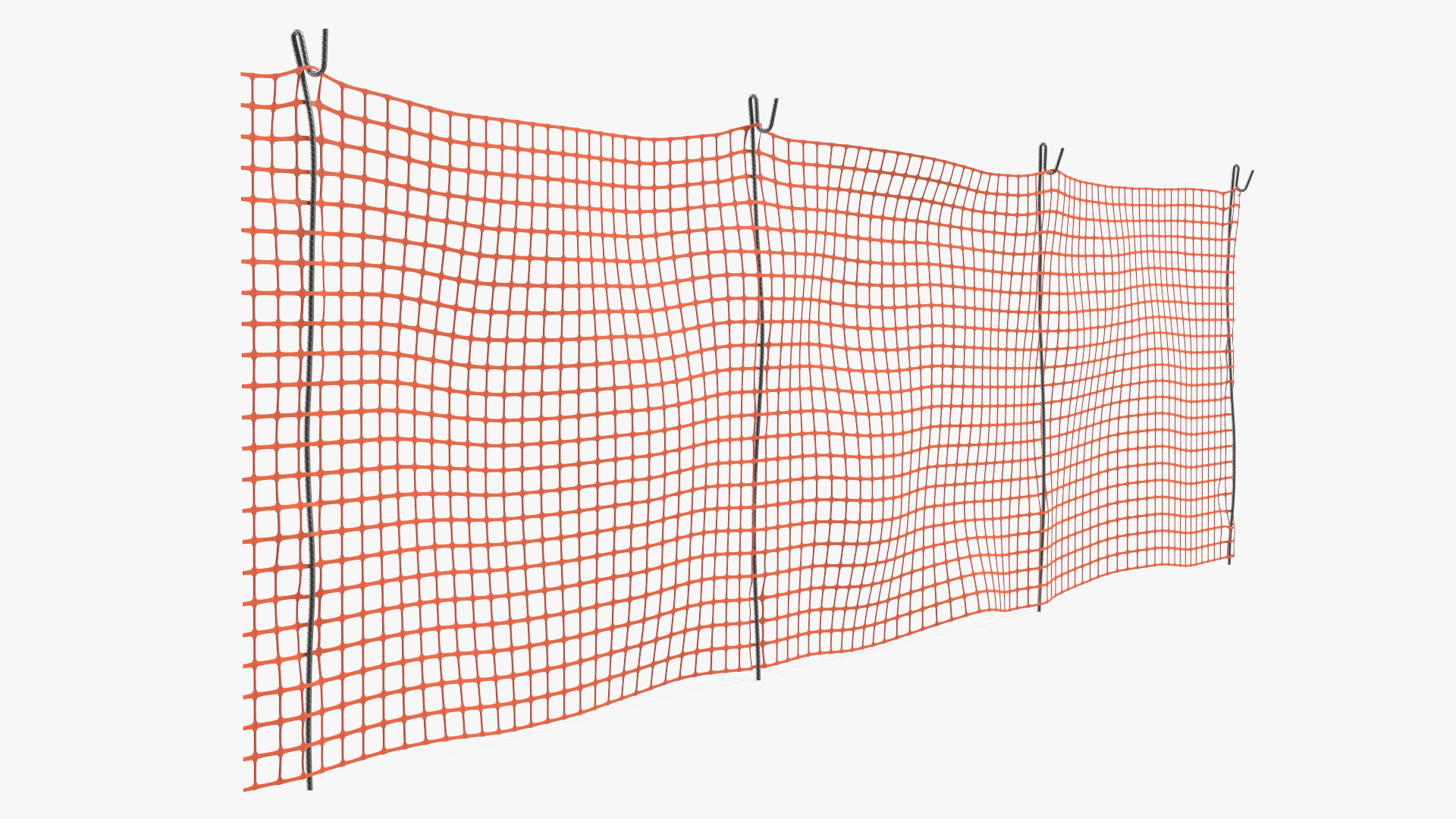 3D Barrier Mesh Fence Line model