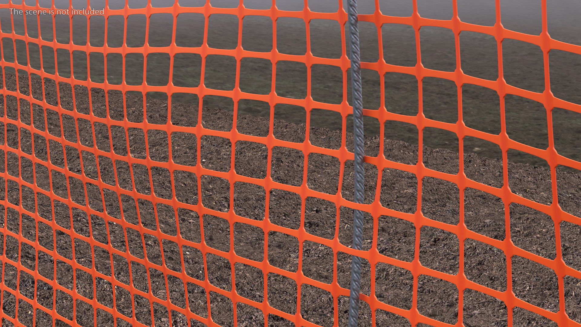 3D Barrier Mesh Fence Line model