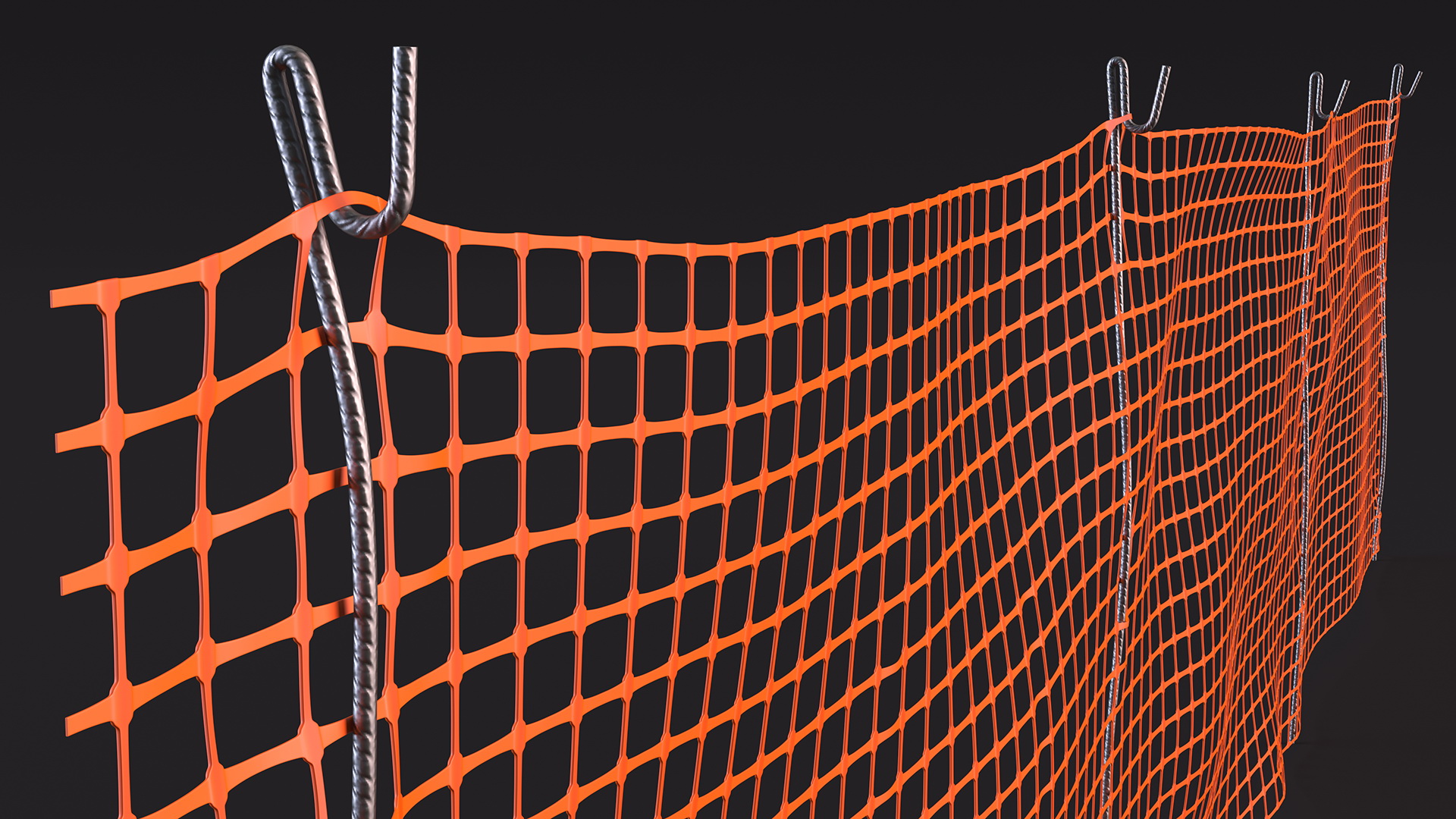 3D Barrier Mesh Fence Line model