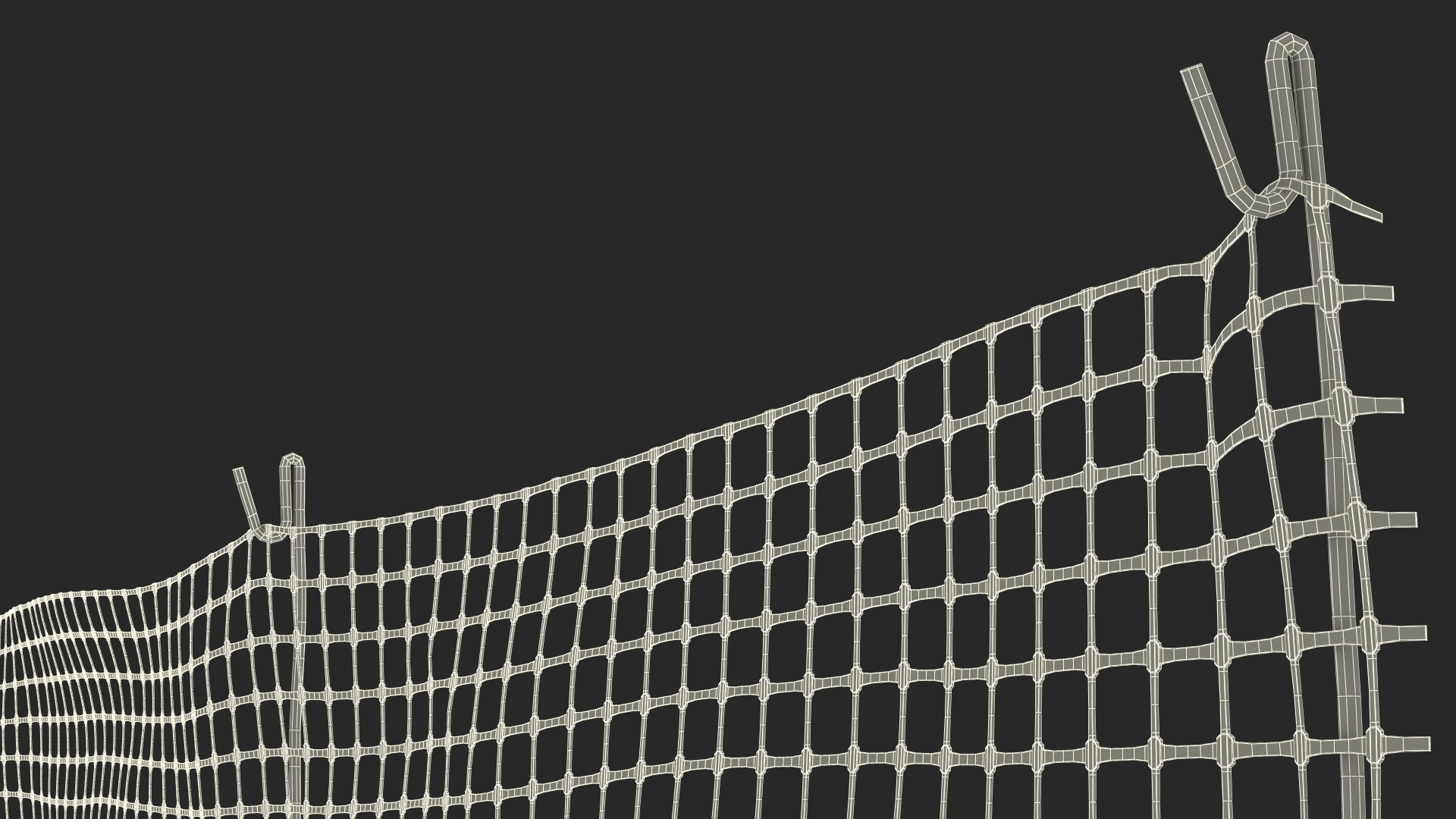 3D Barrier Mesh Fence Line model