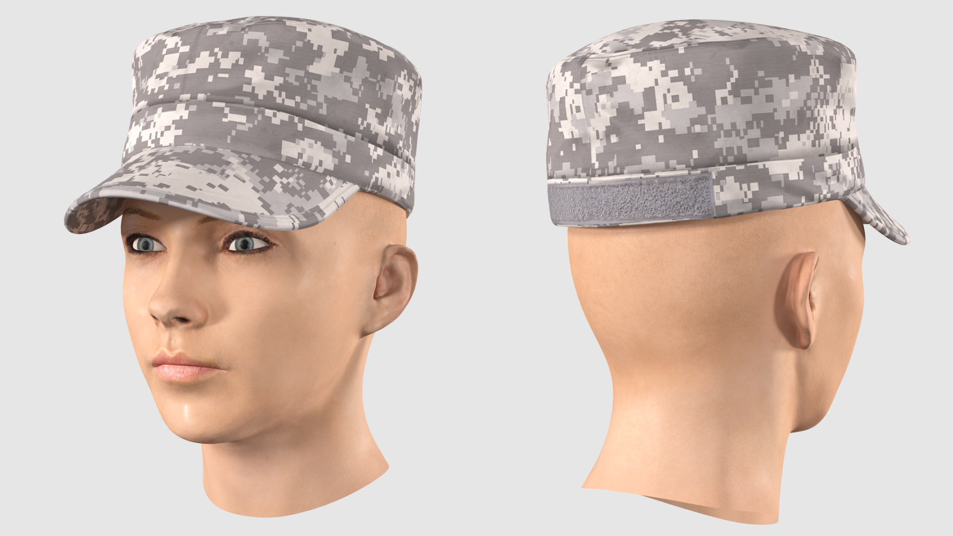 Female Soldier Head 3D model