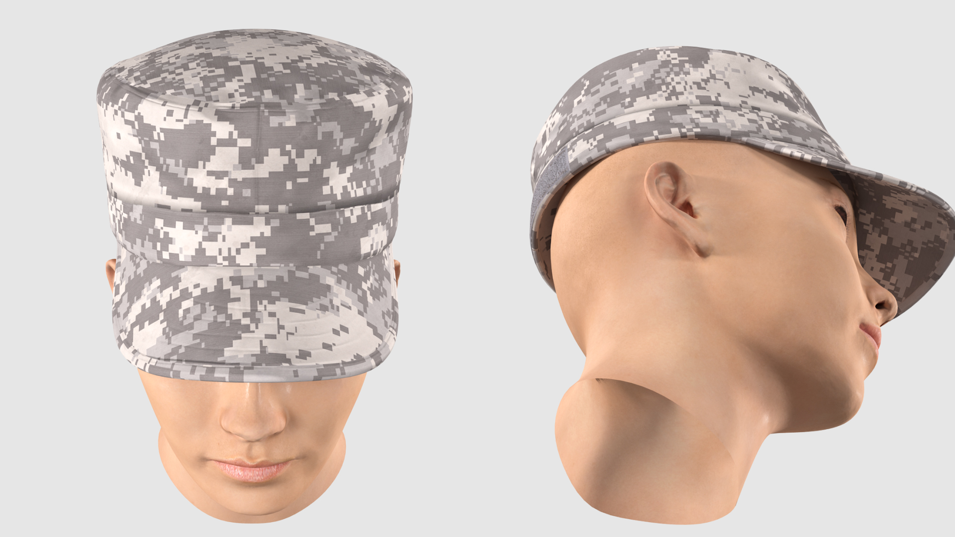 Female Soldier Head 3D model