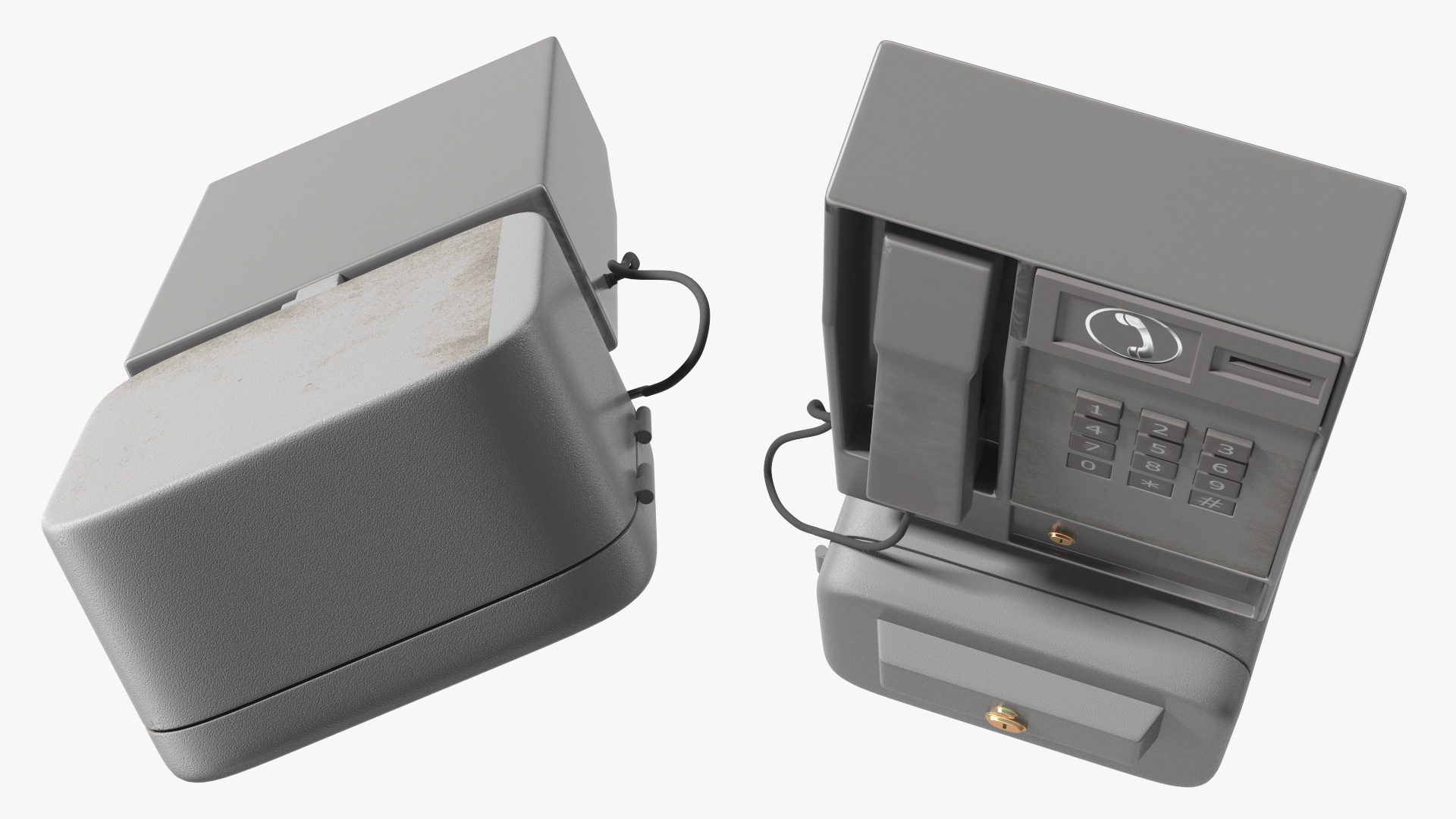 3D Payphone with Base Unit model