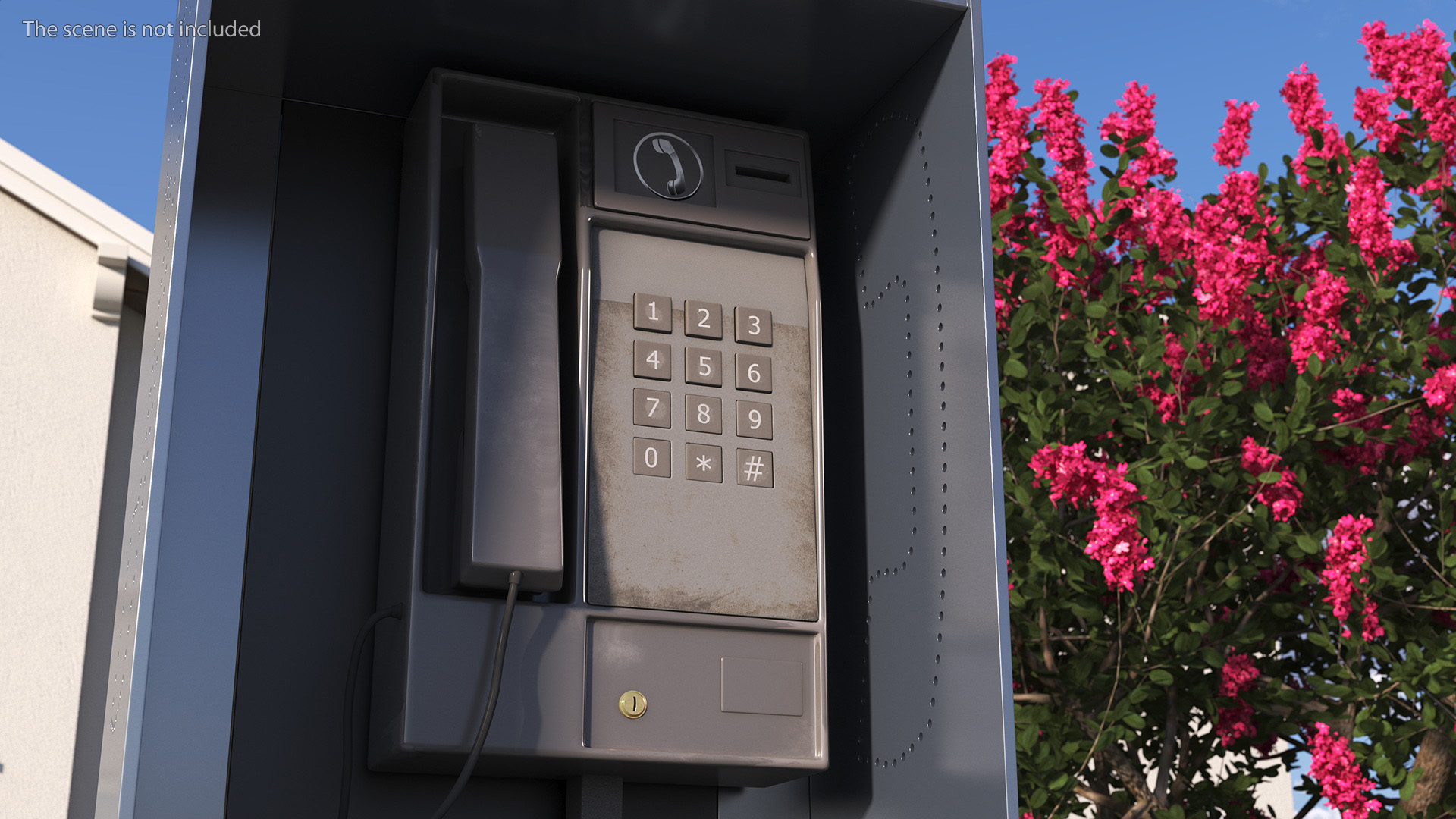 3D Payphone with Base Unit model