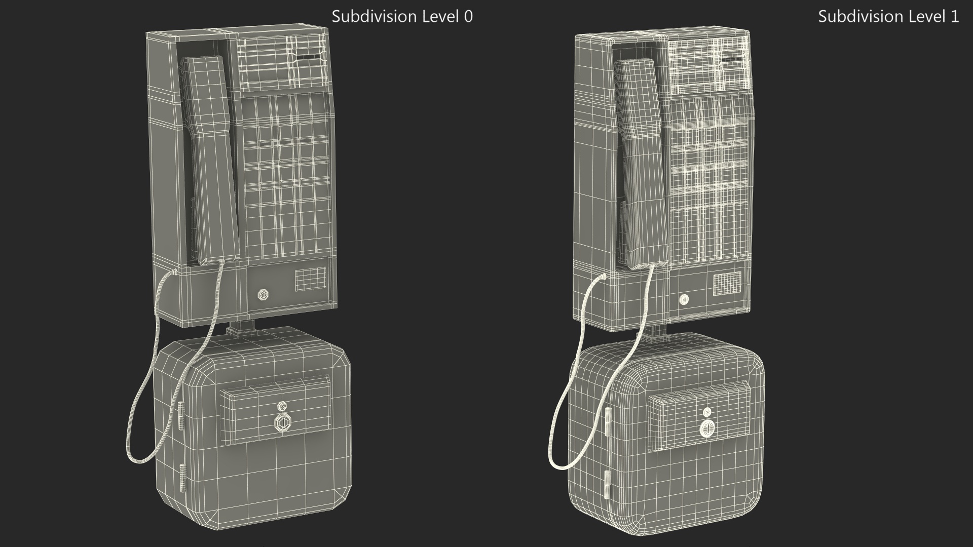 3D Payphone with Base Unit model