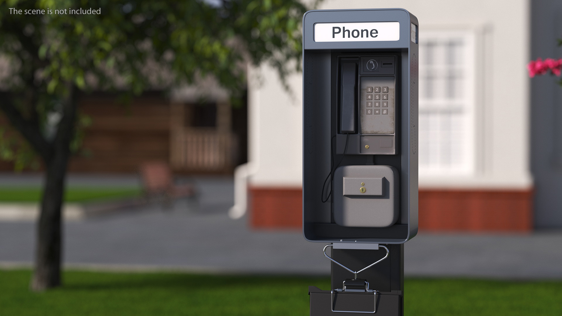 3D Payphone with Base Unit model