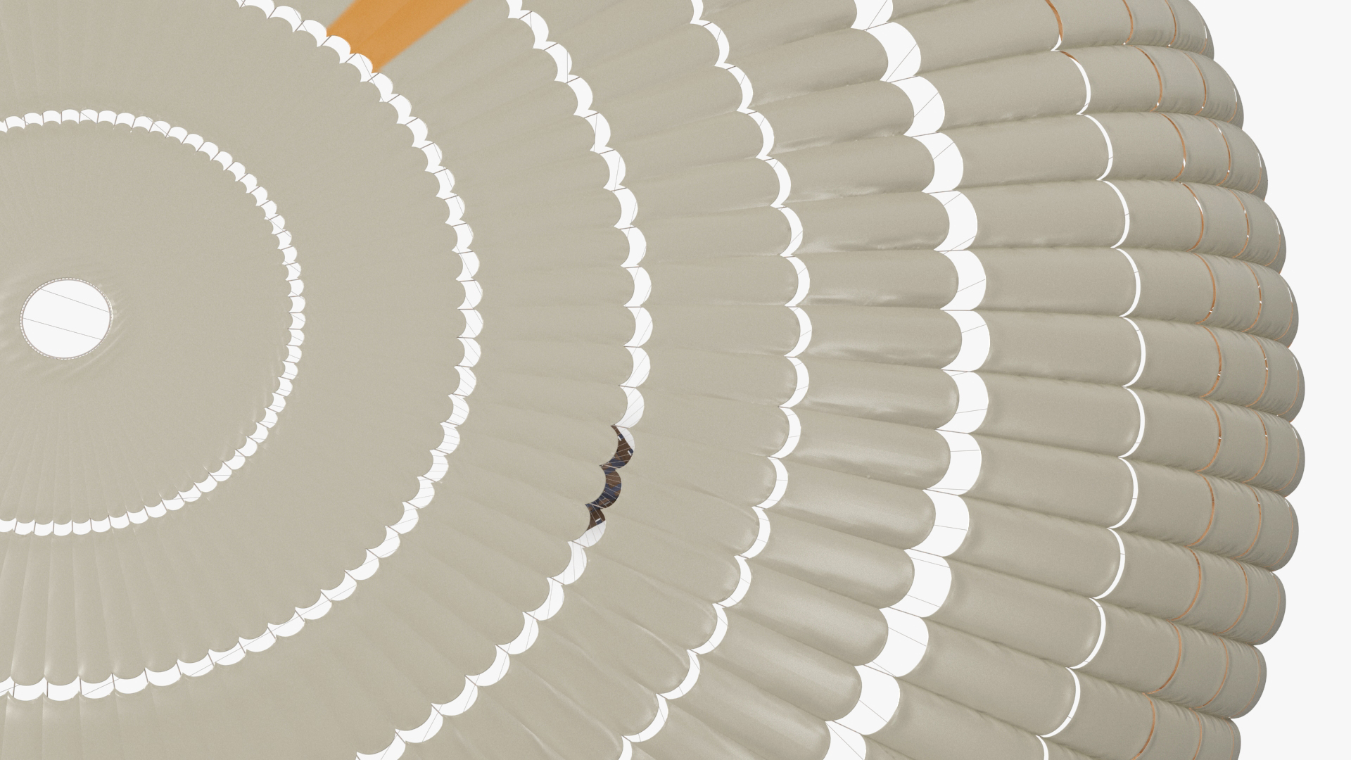 3D Subscale Parachute Single with Cargo Yellow model