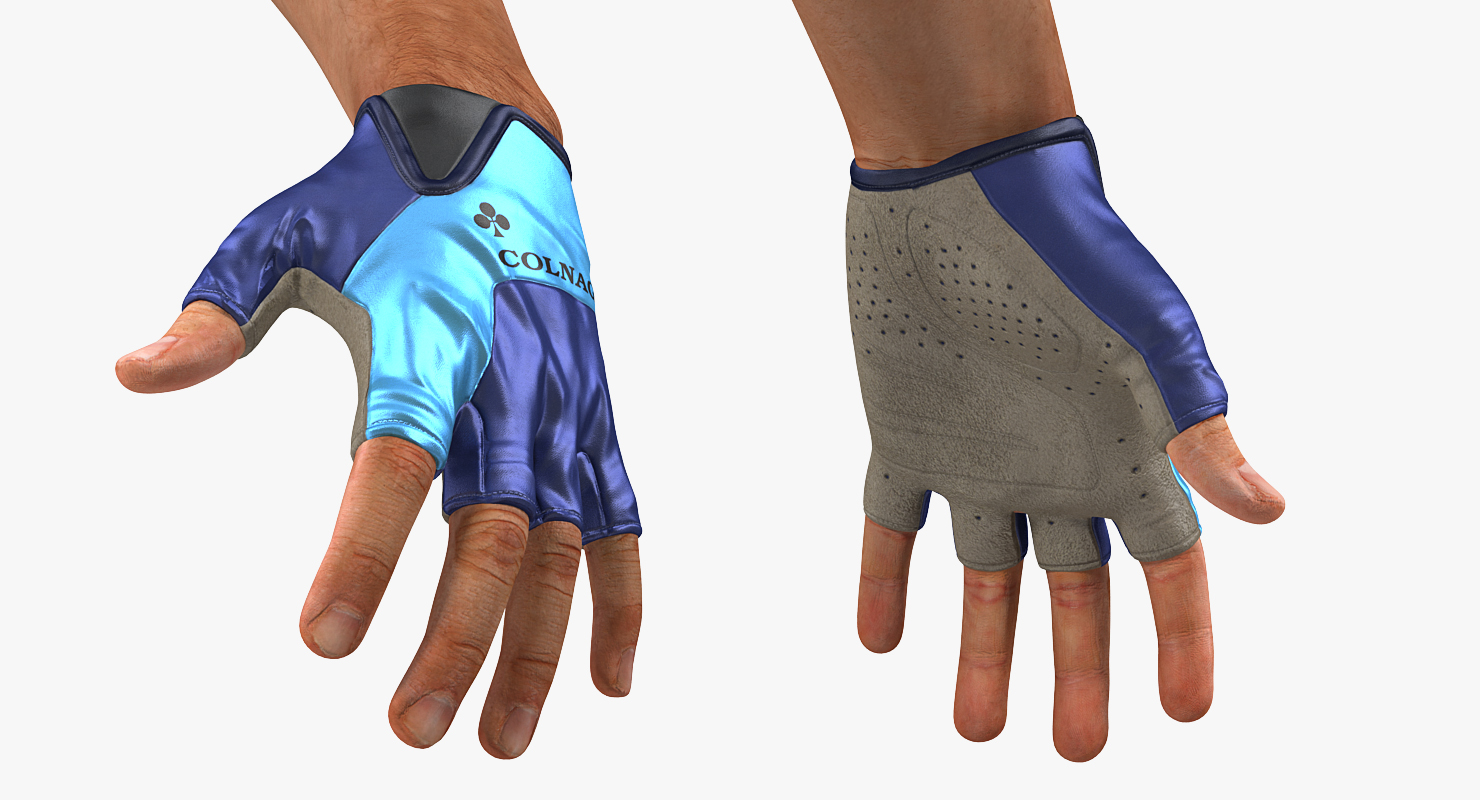 Athlete Cyclist Blue Rigged 3D