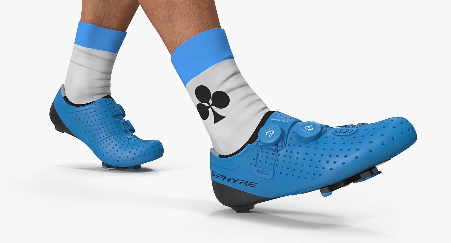 Athlete Cyclist Blue Rigged 3D