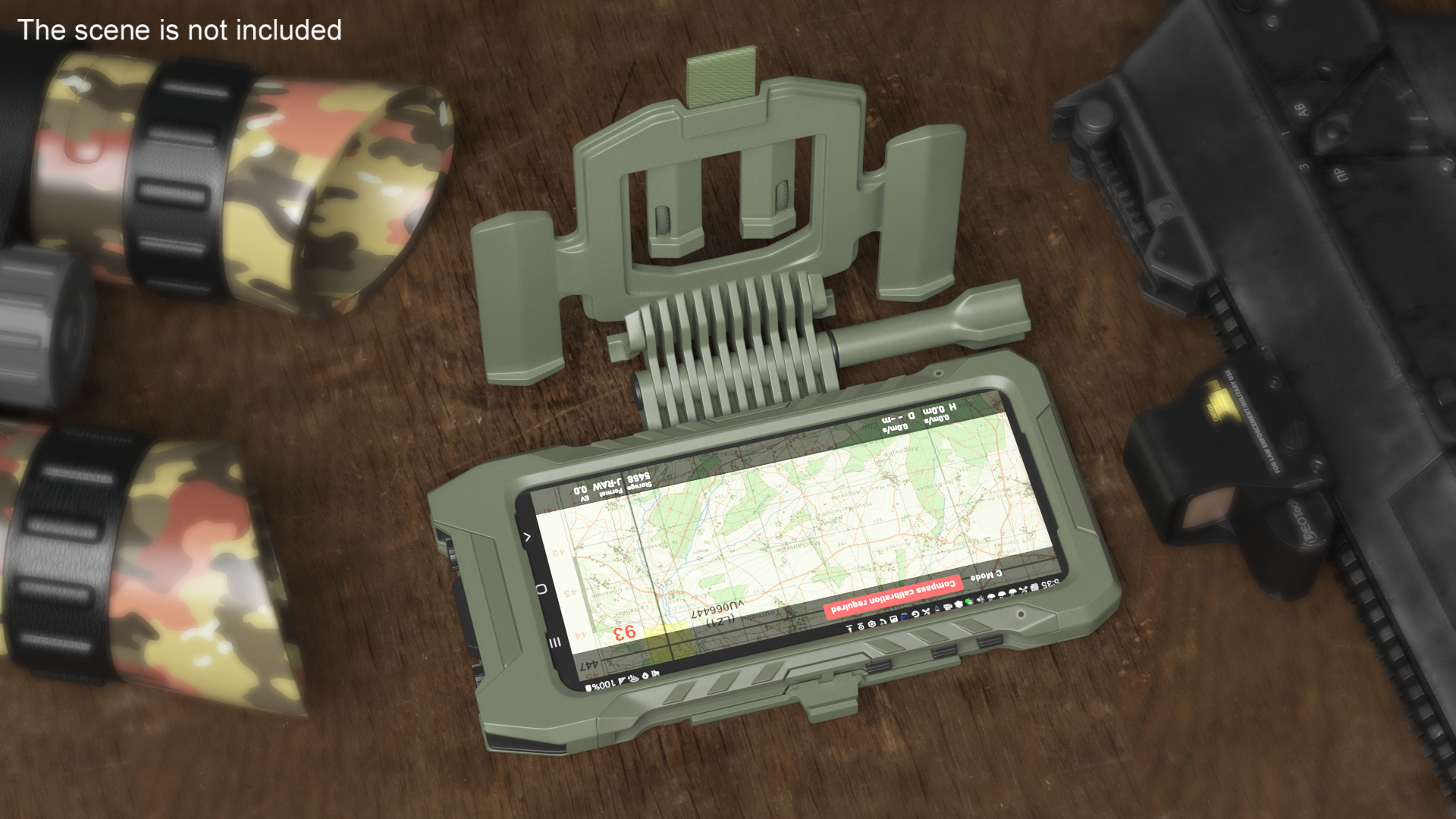 Galaxy S23 Tactical Edition Green with Holder Fur 3D model