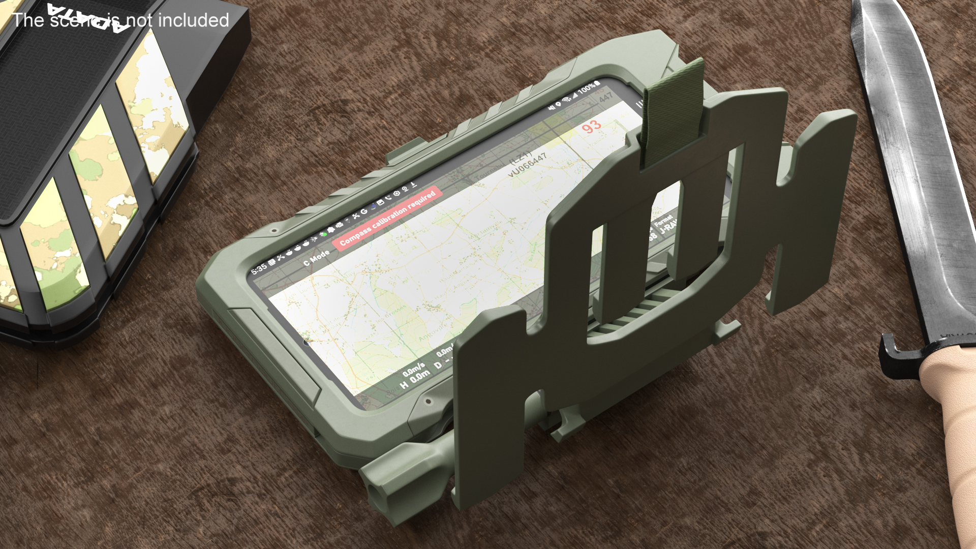 Galaxy S23 Tactical Edition Green with Holder Fur 3D model