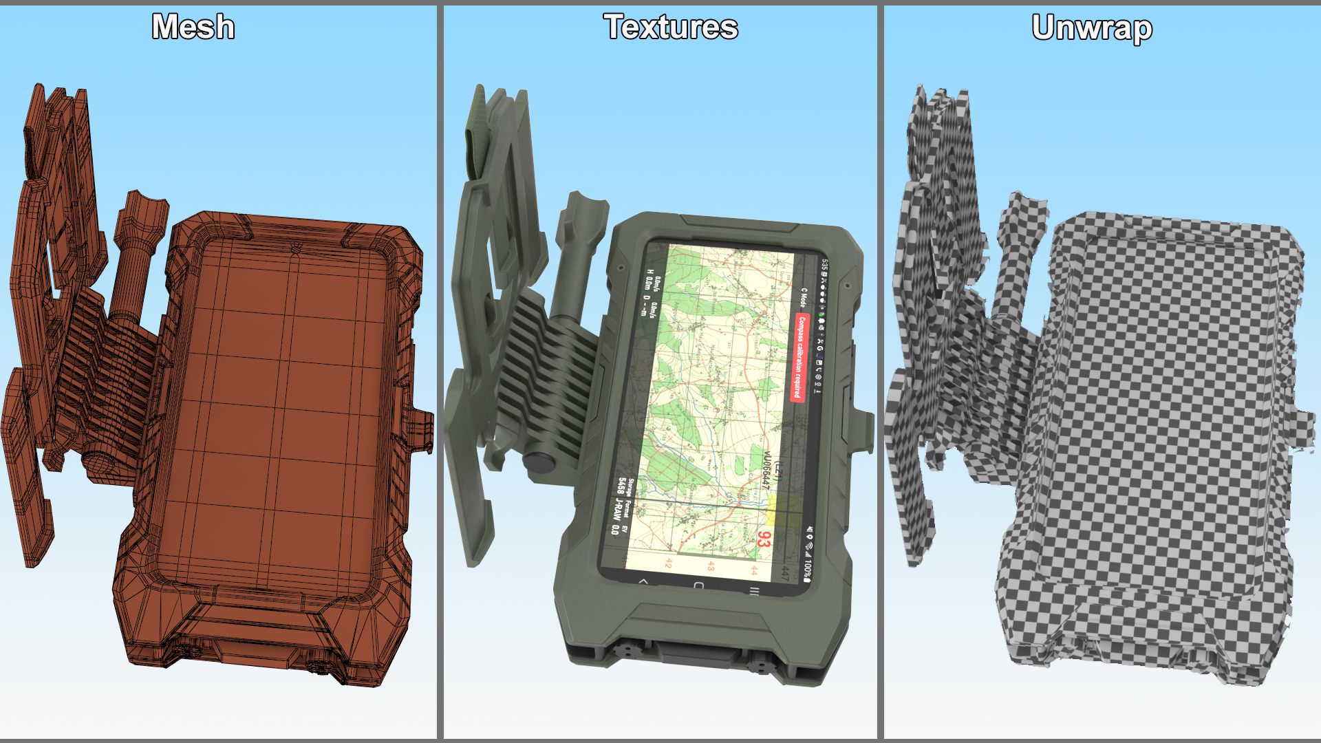 Galaxy S23 Tactical Edition Green with Holder Fur 3D model