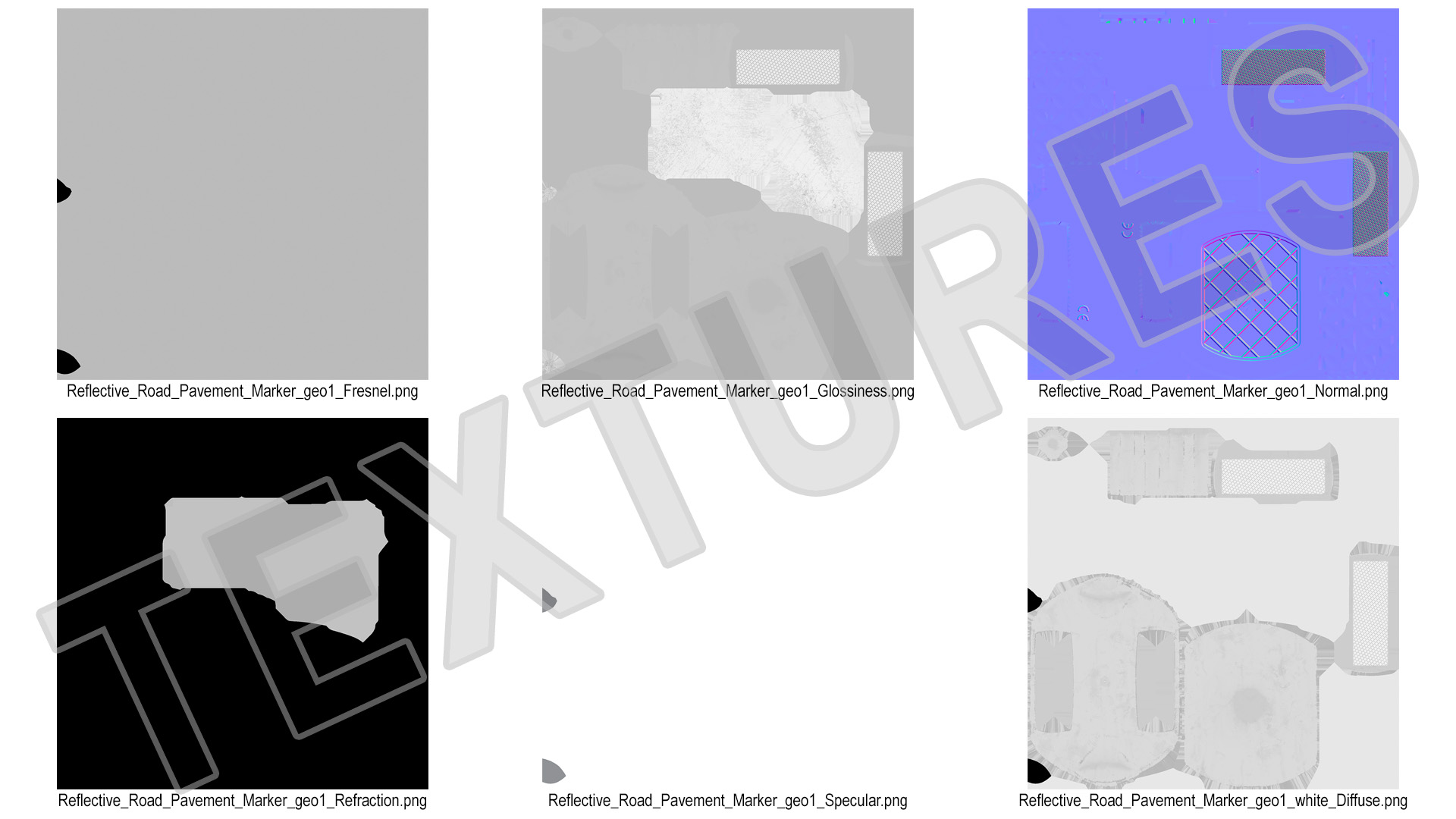 White Reflective Road Driveway Marker 3D
