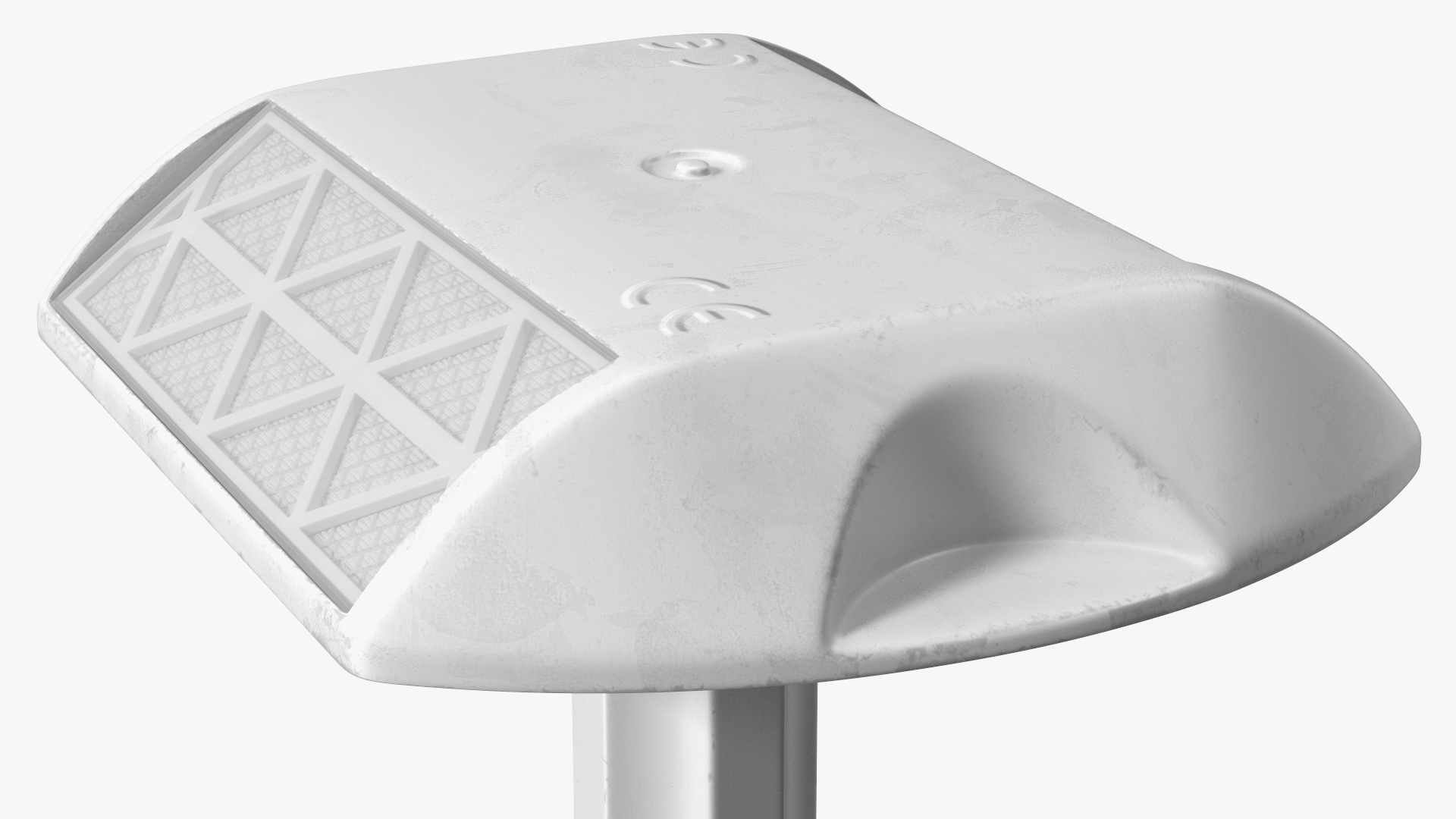 White Reflective Road Driveway Marker 3D