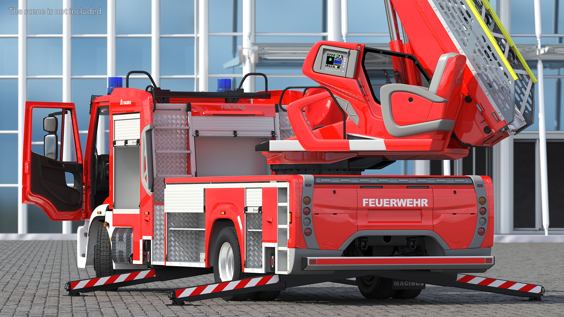 Iveco FF160 Magirus Fire Truck Rigged 3D