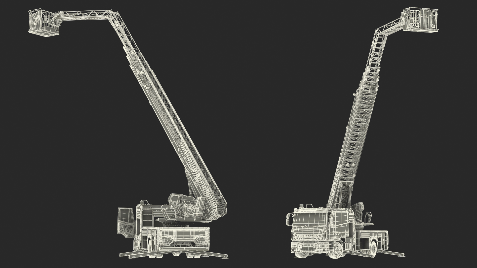 Iveco FF160 Magirus Fire Truck Rigged 3D