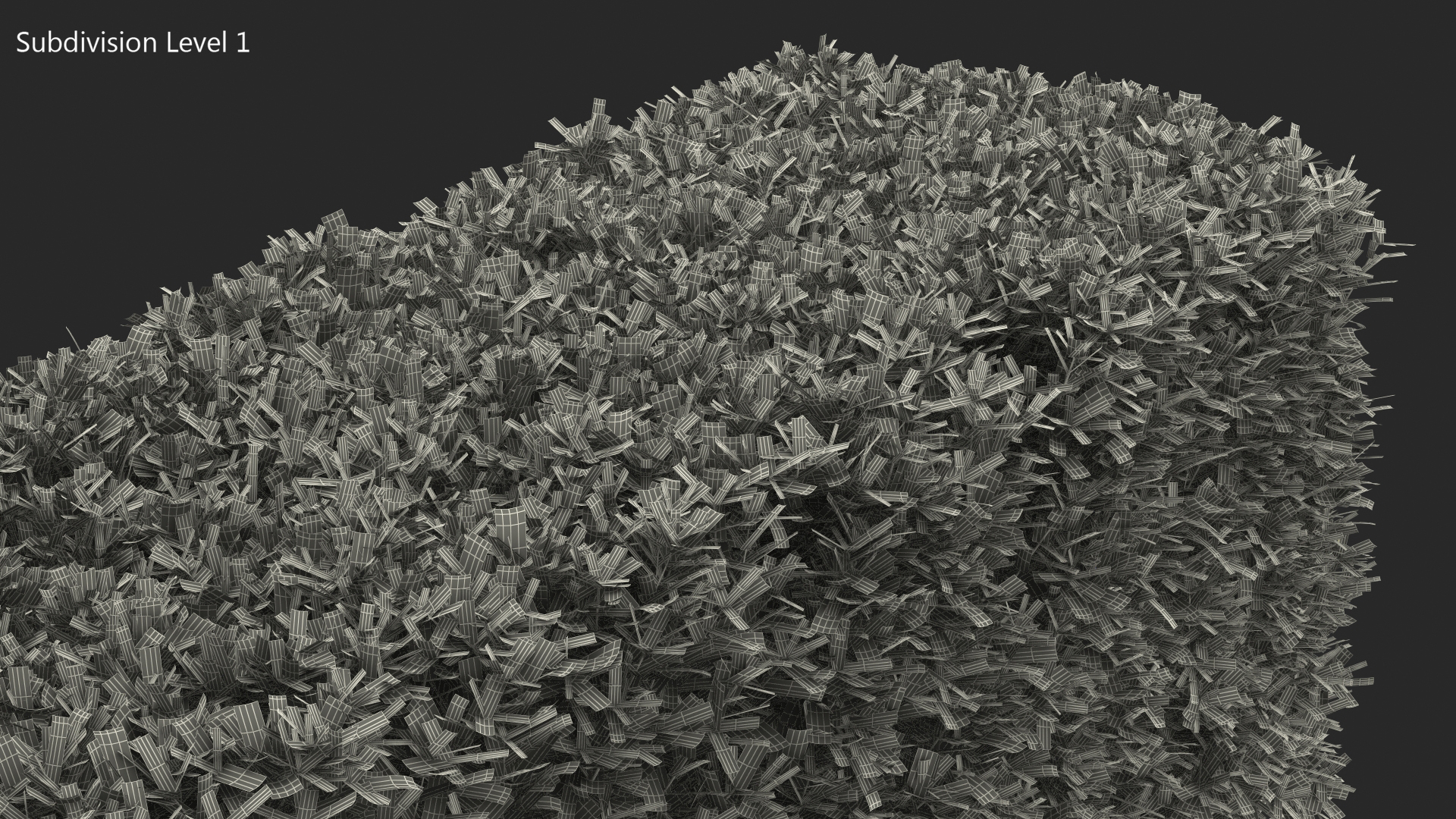 Boxwood Hedge Fence 3D model