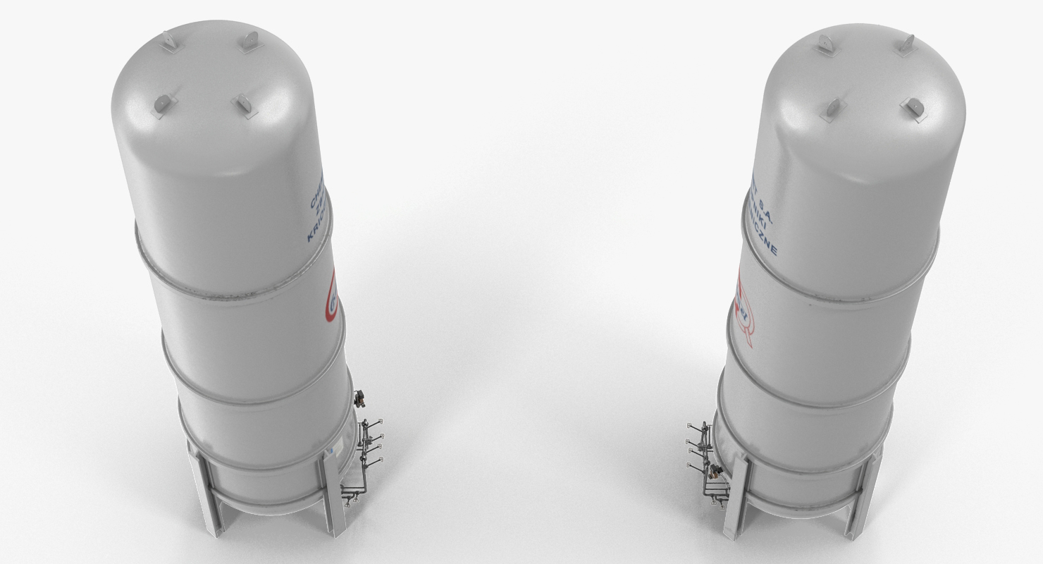 CNG and LNG Fuel Storage Tank 3D model