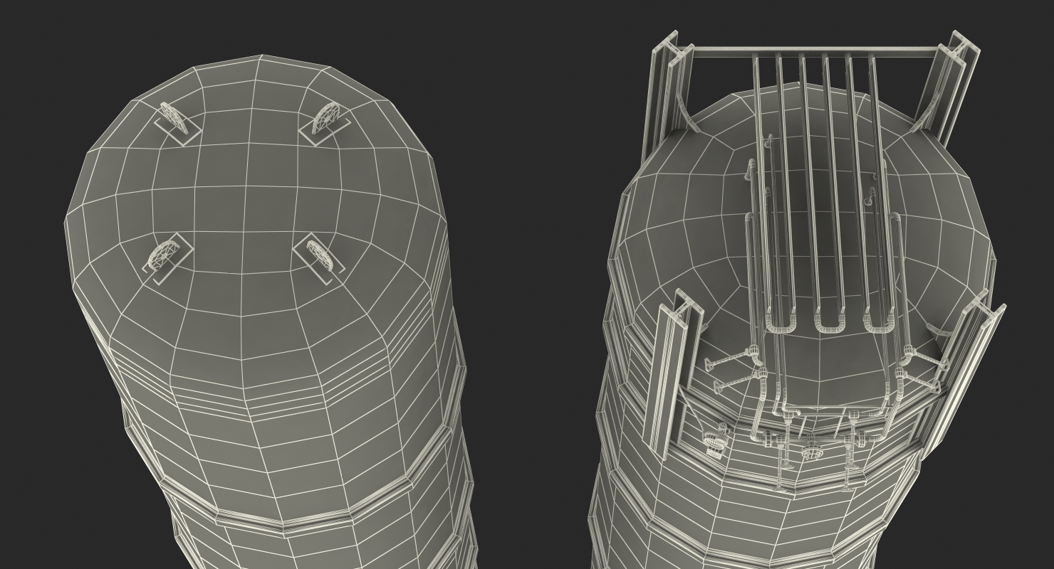 CNG and LNG Fuel Storage Tank 3D model
