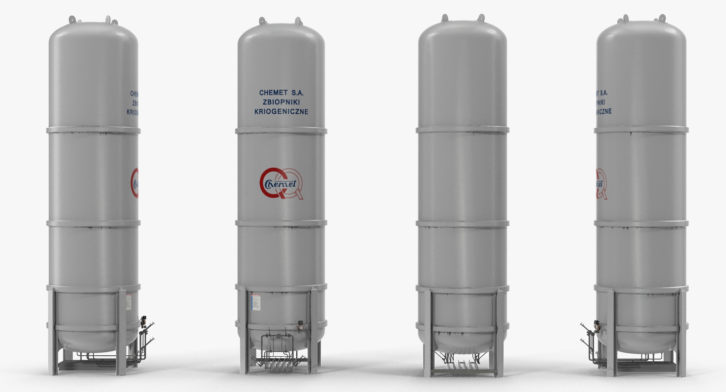 CNG and LNG Fuel Storage Tank 3D model