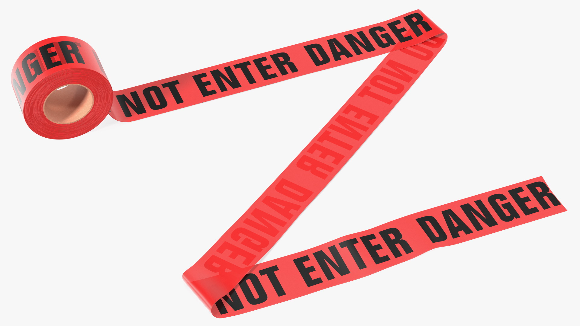 3D Barricade Tape Do Not Enter Red