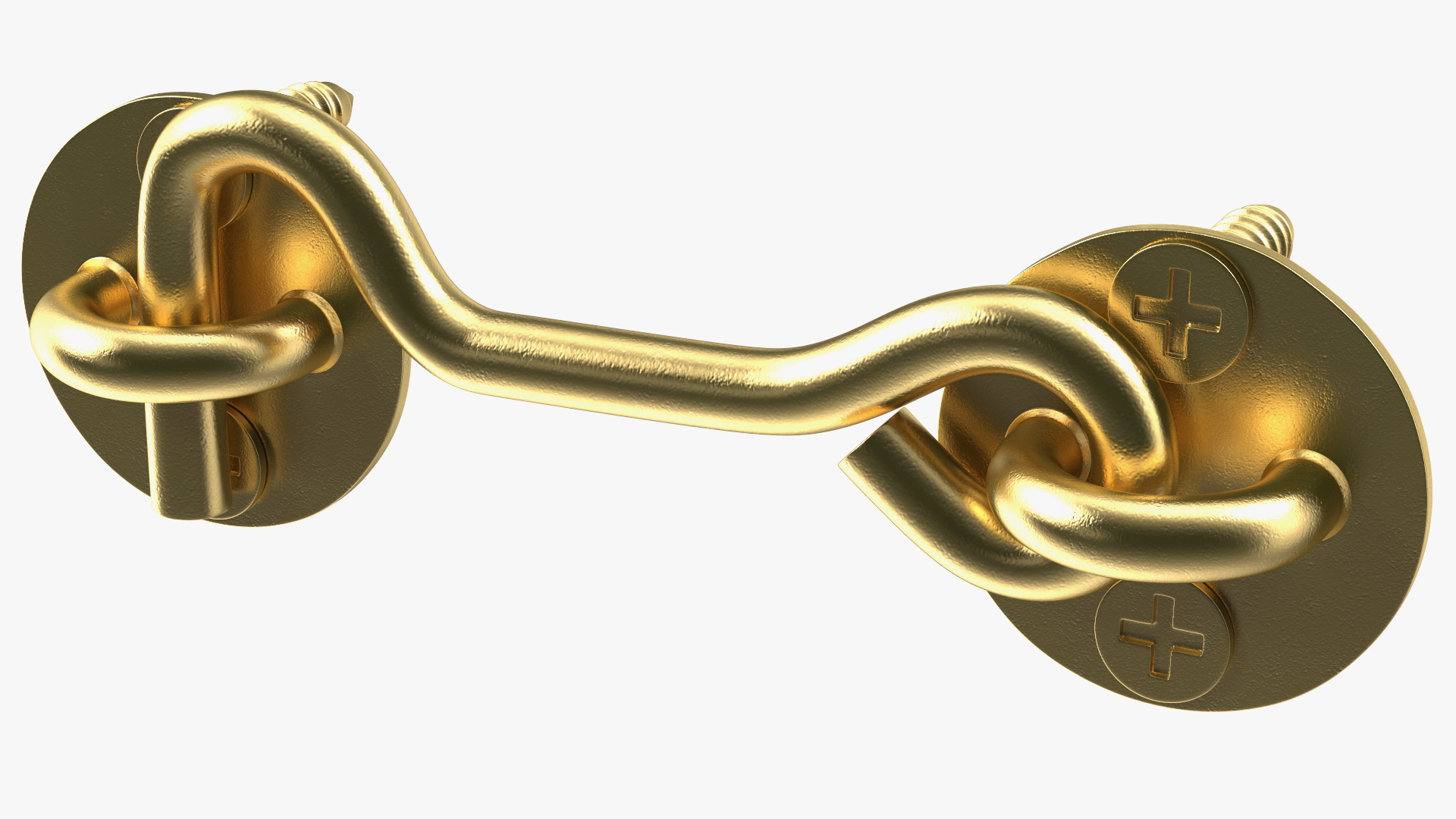 3D model Hook and Eye Latch for Sliding Door Gold