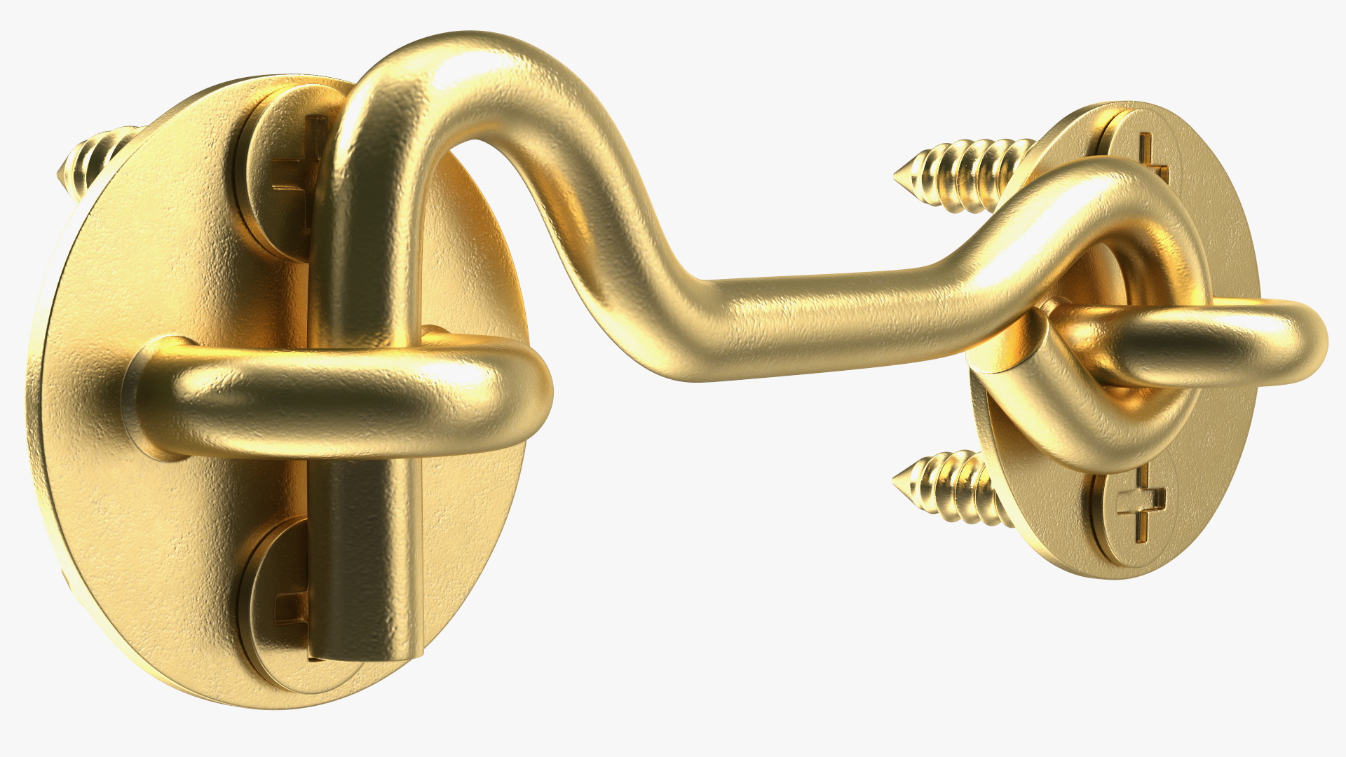 3D model Hook and Eye Latch for Sliding Door Gold