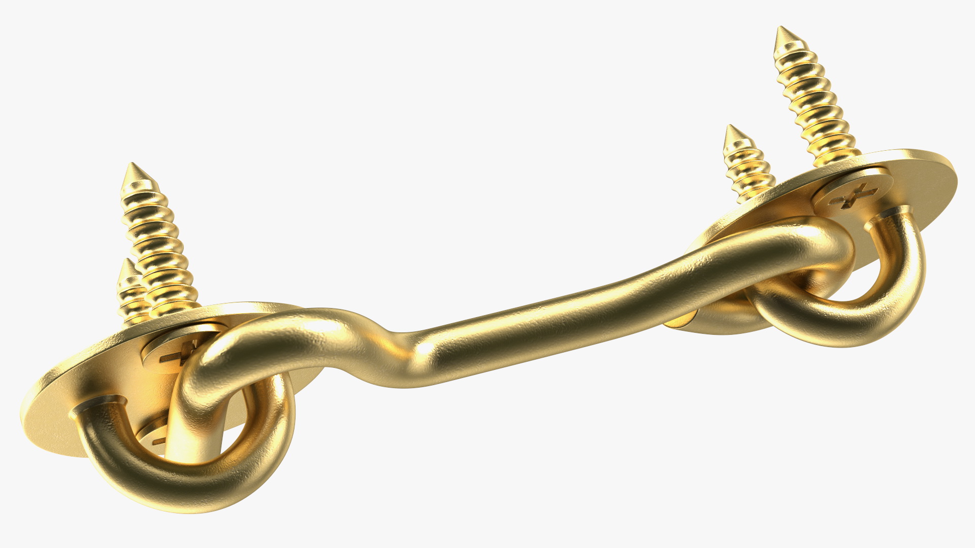 3D model Hook and Eye Latch for Sliding Door Gold