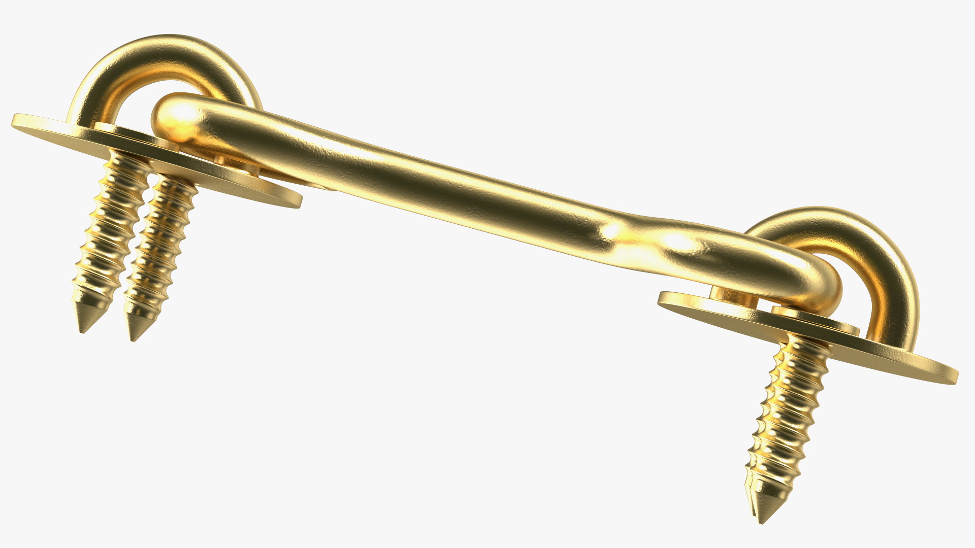 3D model Hook and Eye Latch for Sliding Door Gold