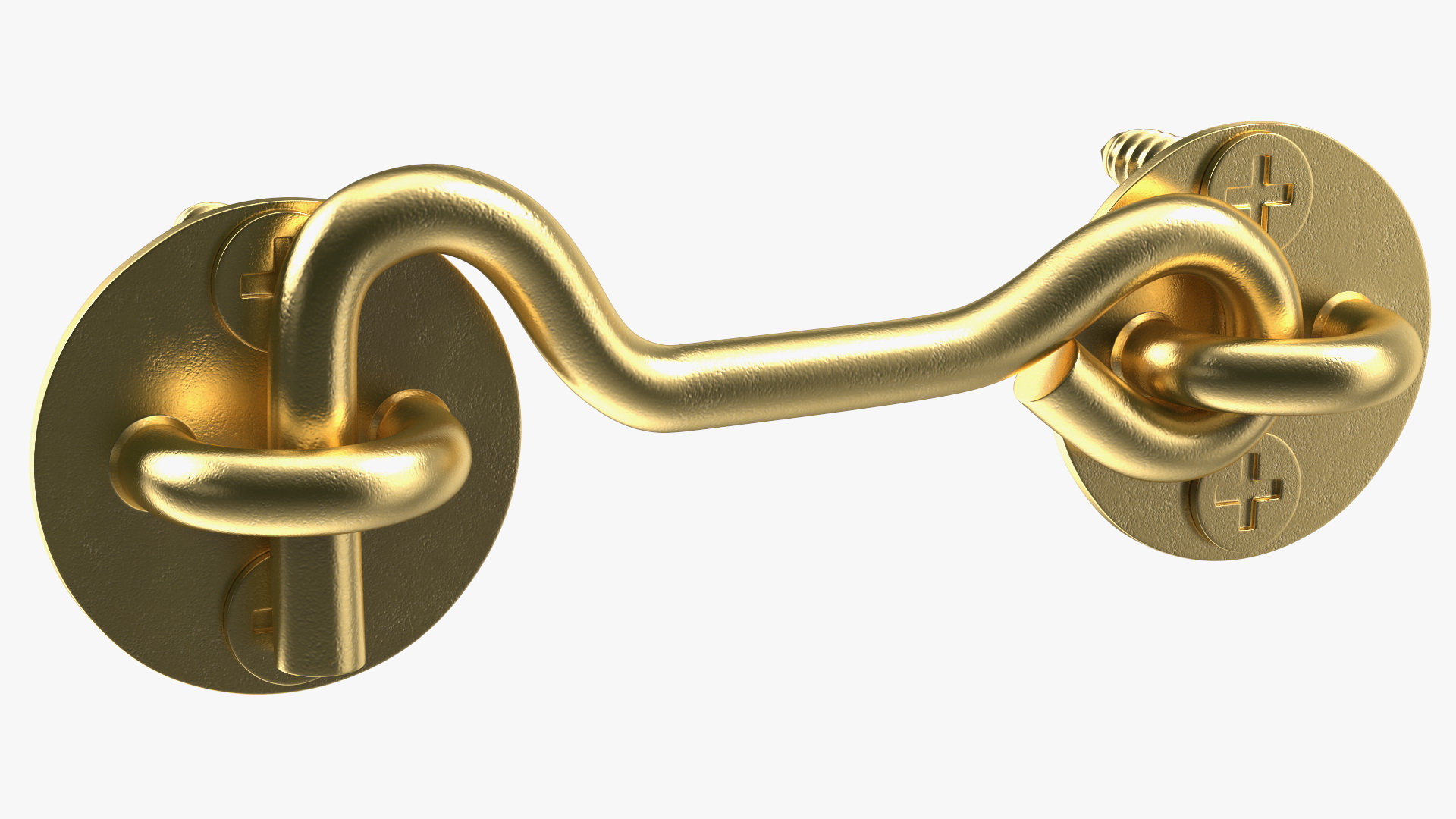 3D model Hook and Eye Latch for Sliding Door Gold