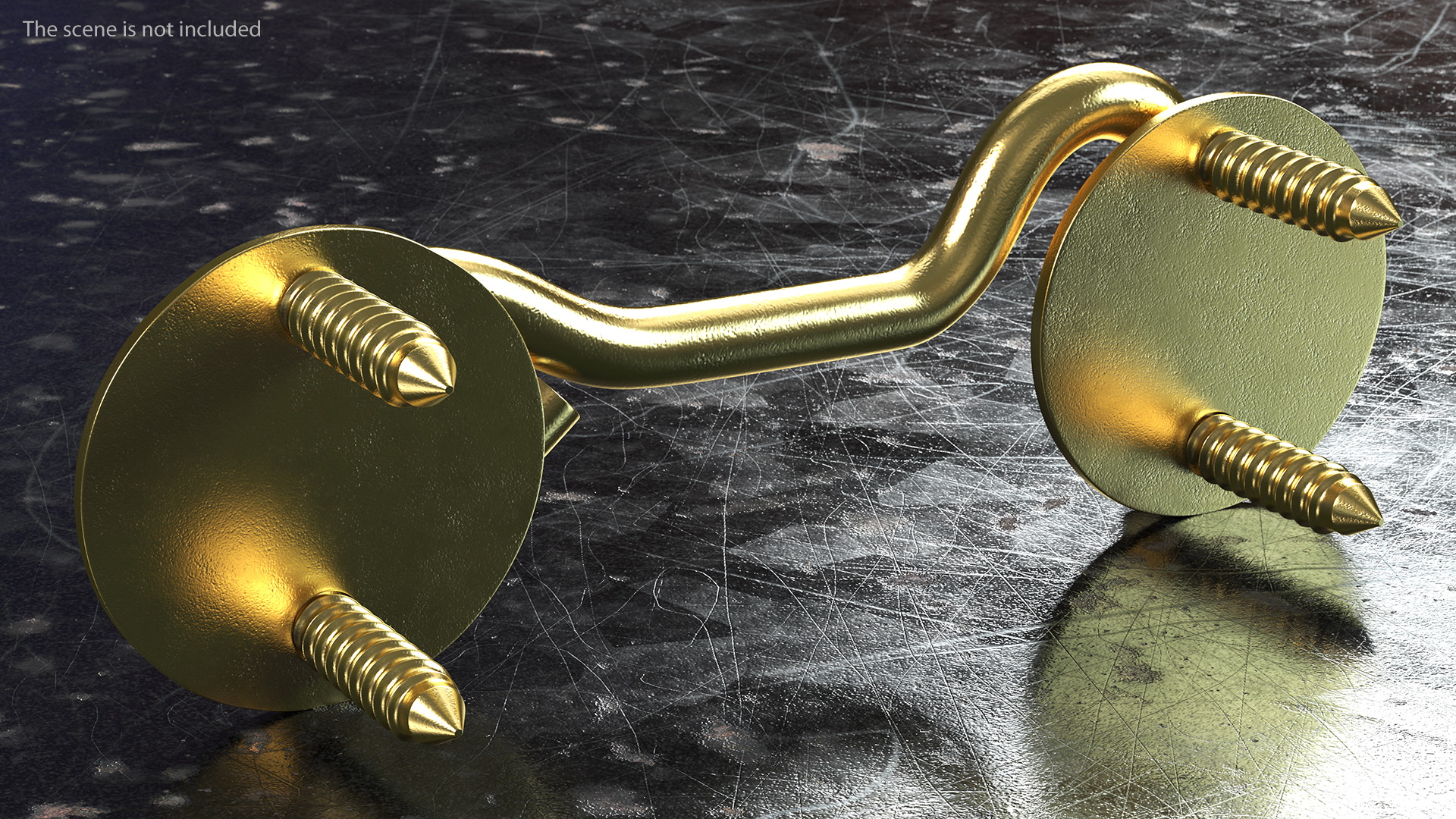 3D model Hook and Eye Latch for Sliding Door Gold