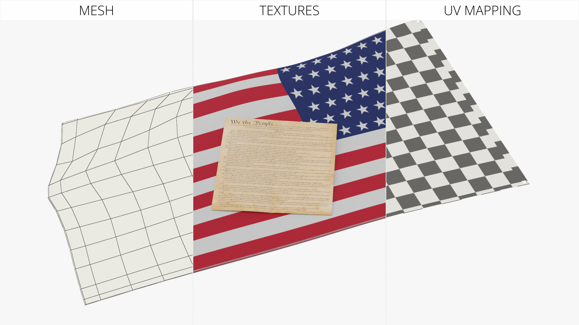 United States Flag with Constitution Document, view 9