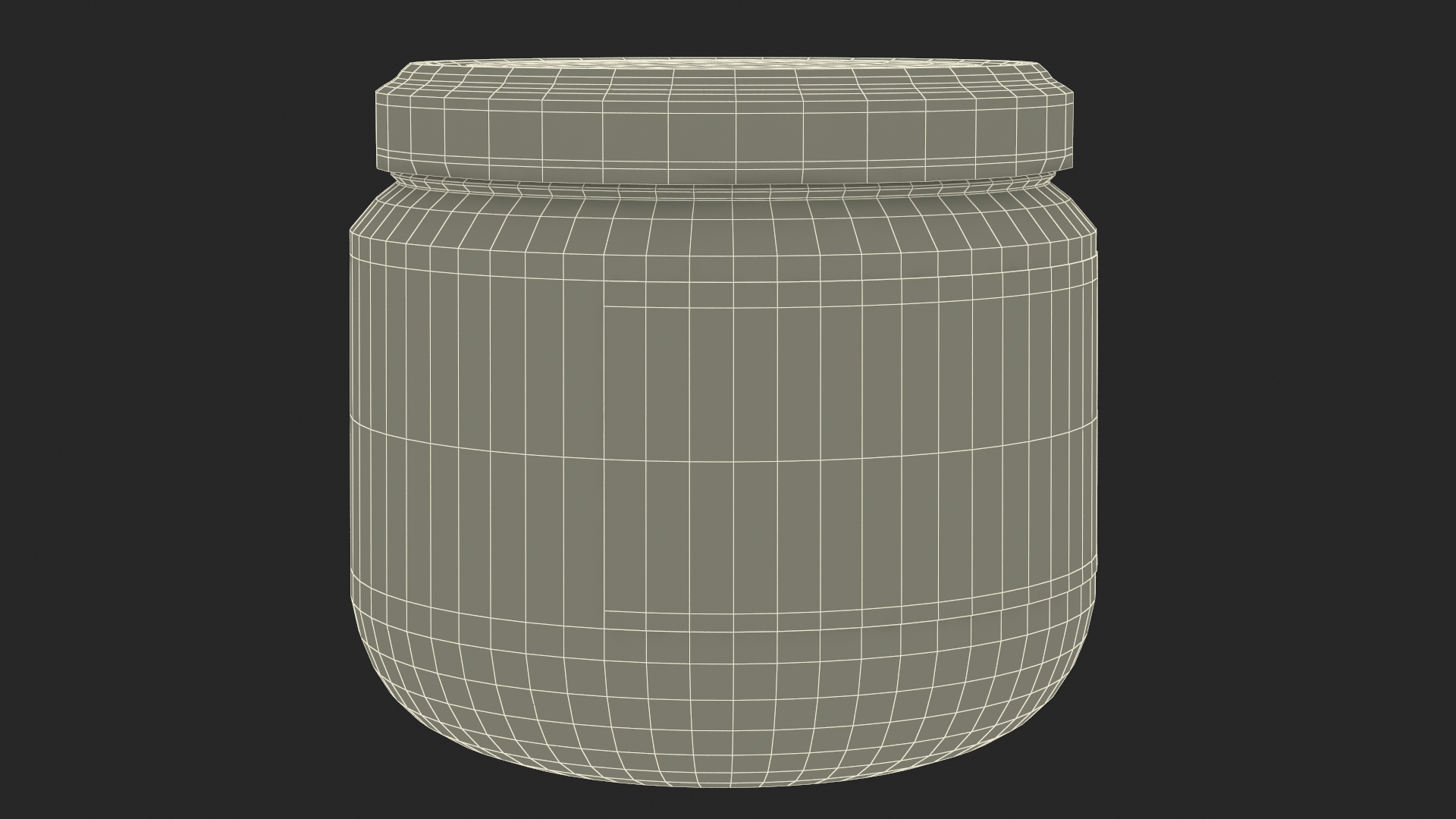 3D Glass Small Jar with Label