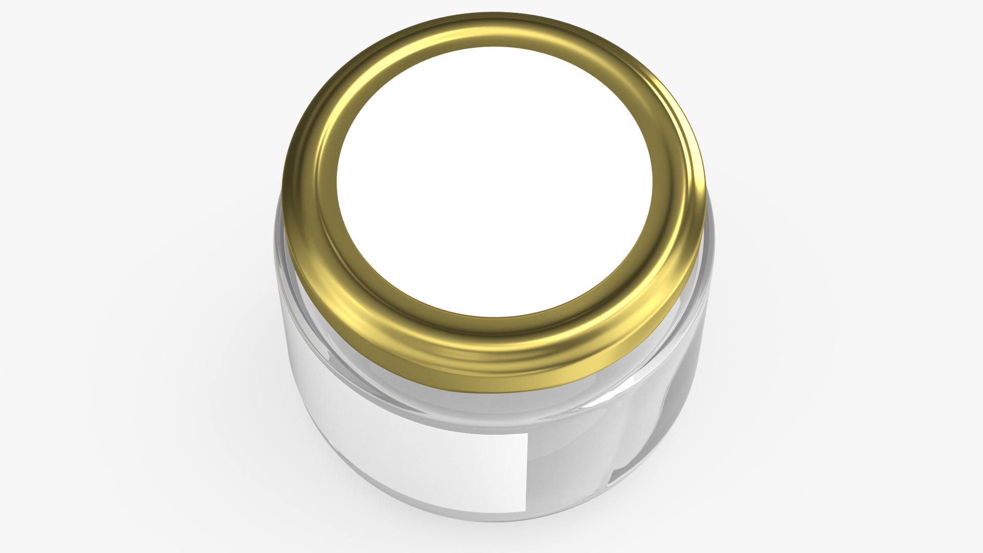 3D Glass Small Jar with Label