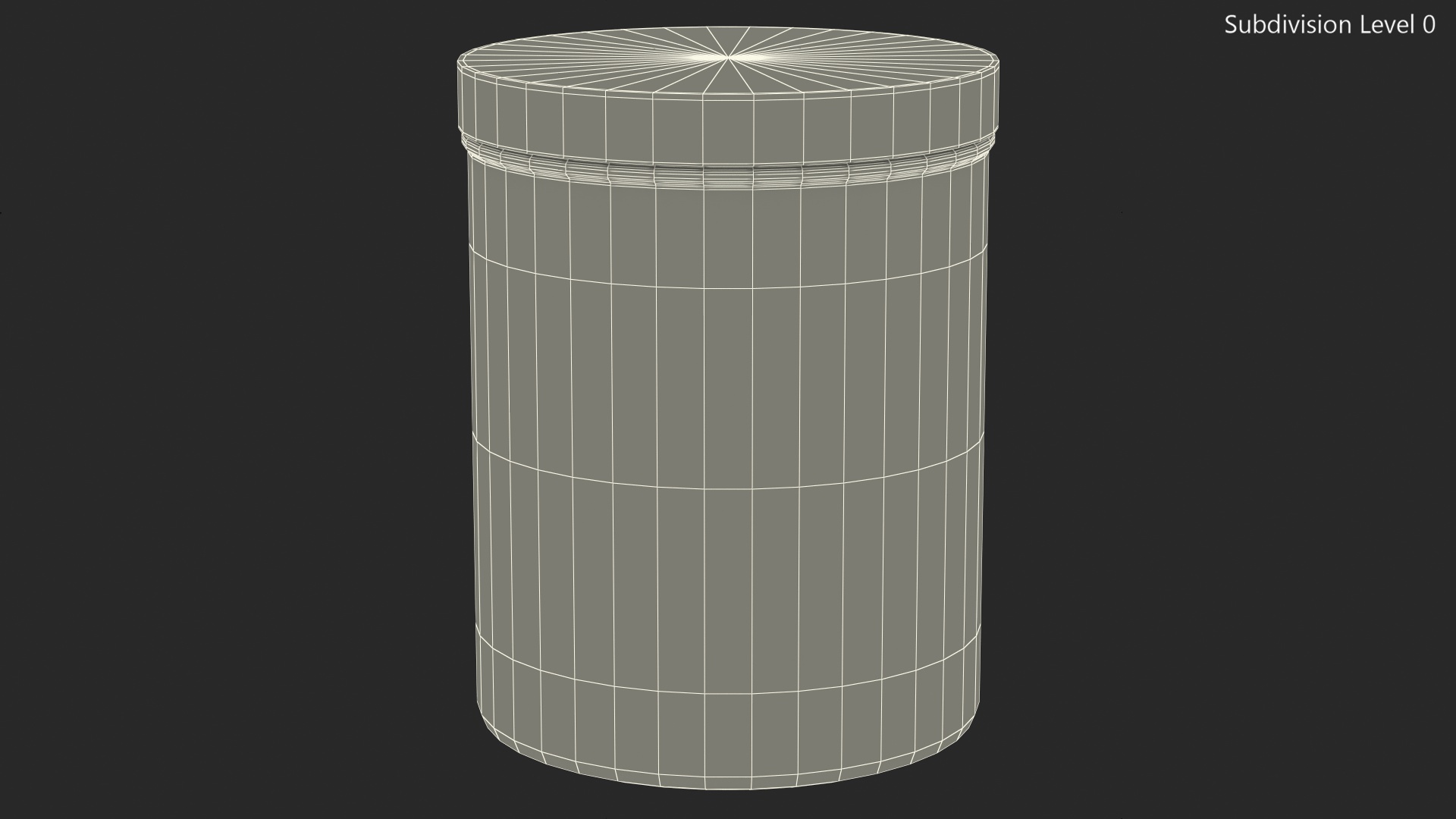 3D Black Cosmetic Jar model