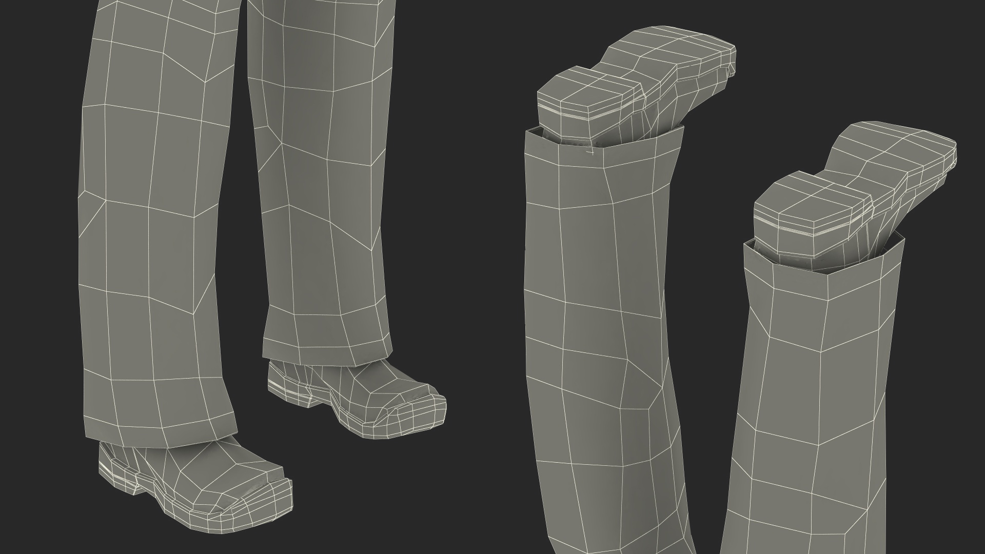 3D Dirty Road Worker Waves Hand model