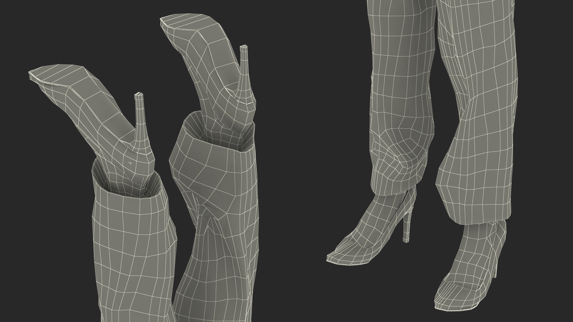 Black Business Woman Fur 3D model
