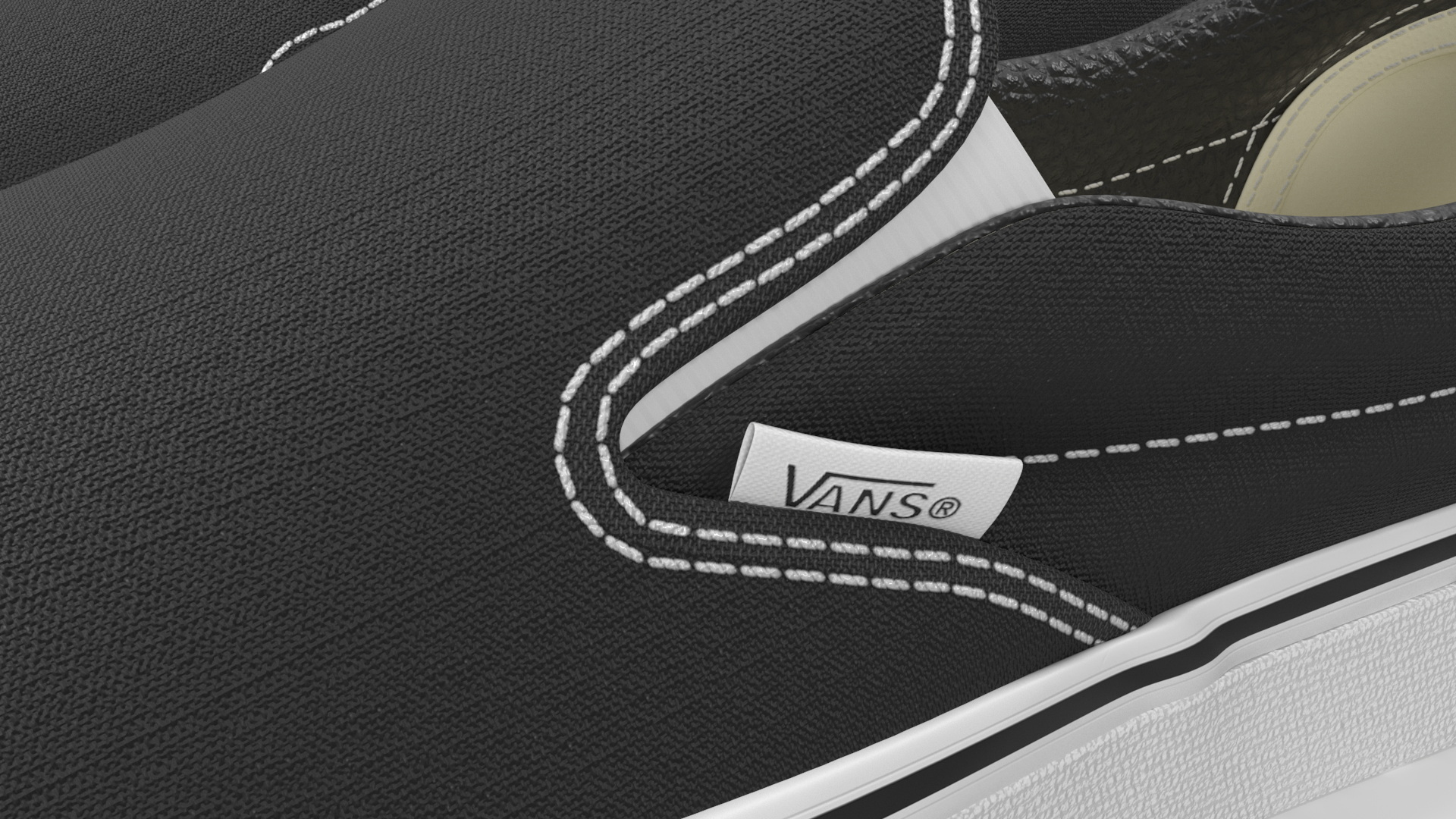 Classic Slip-On Vans in Box 3D