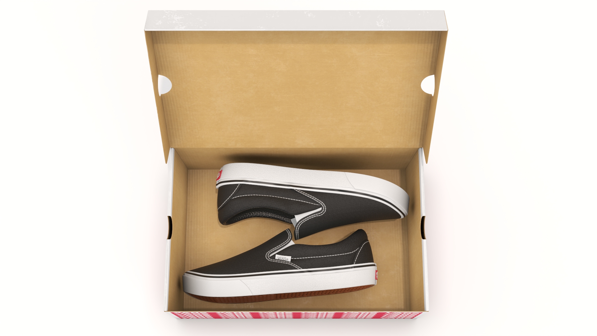Classic Slip-On Vans in Box 3D
