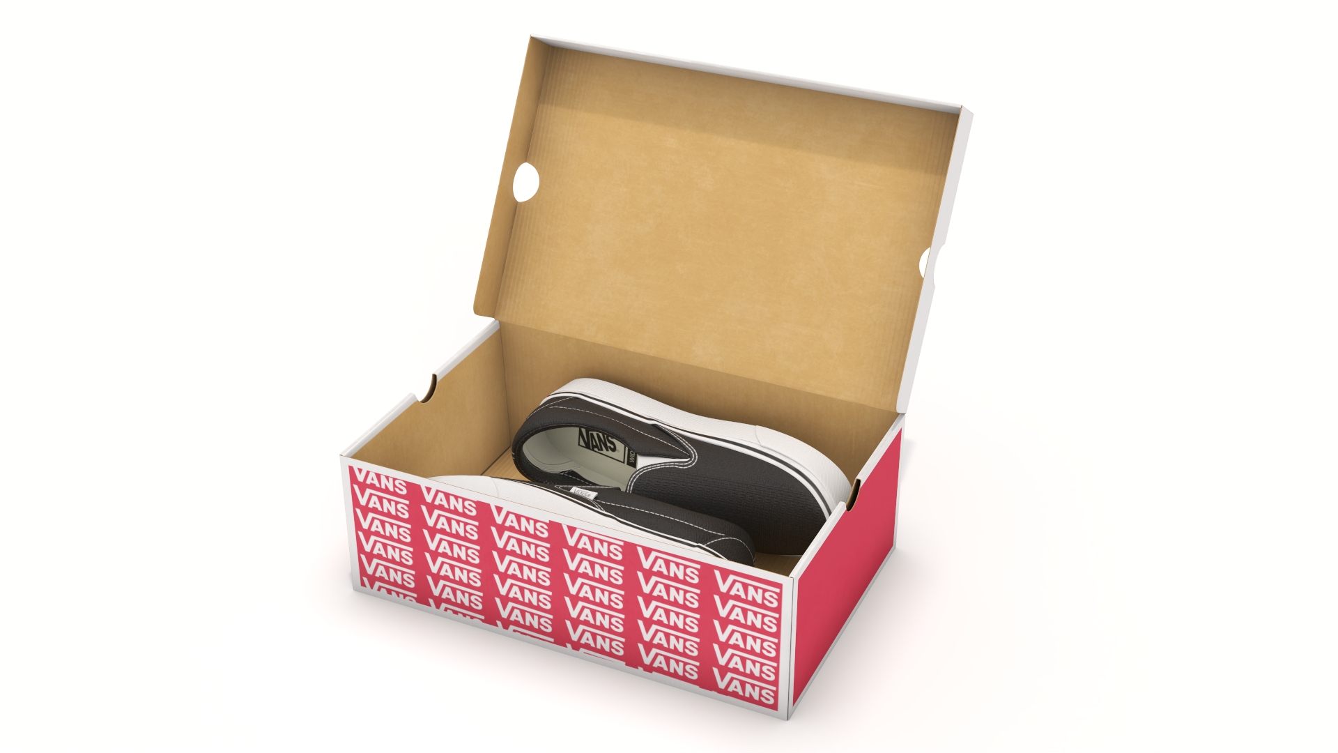 Classic Slip-On Vans in Box 3D