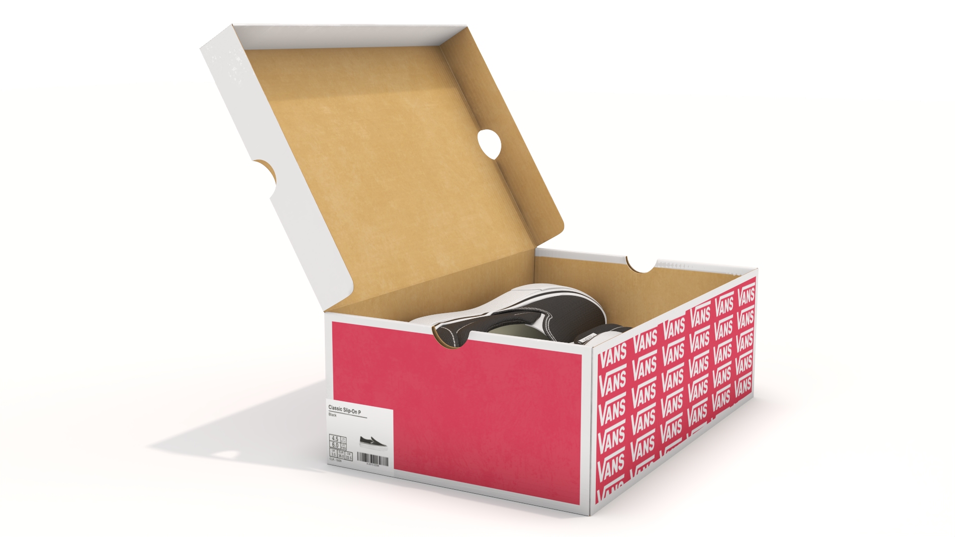 Classic Slip-On Vans in Box 3D